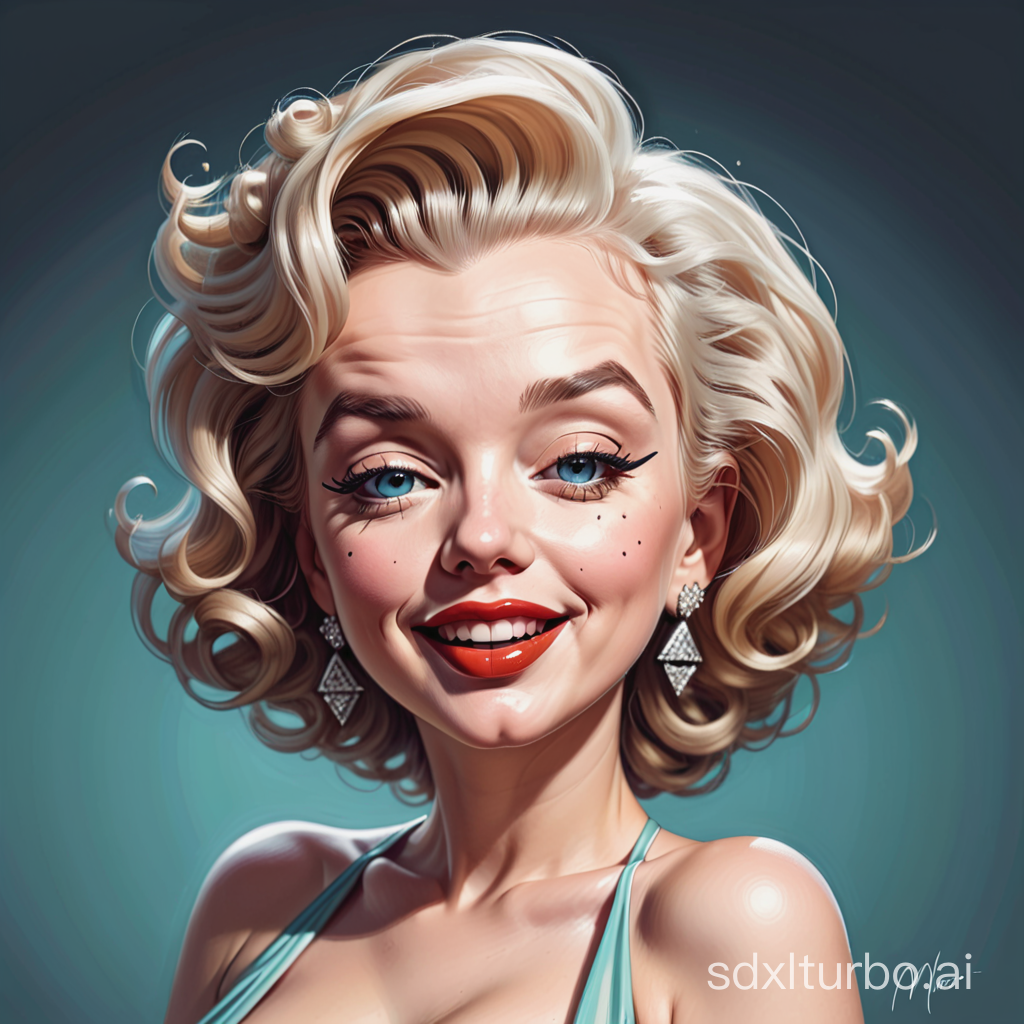 Caricature of a Marilyn Monroe