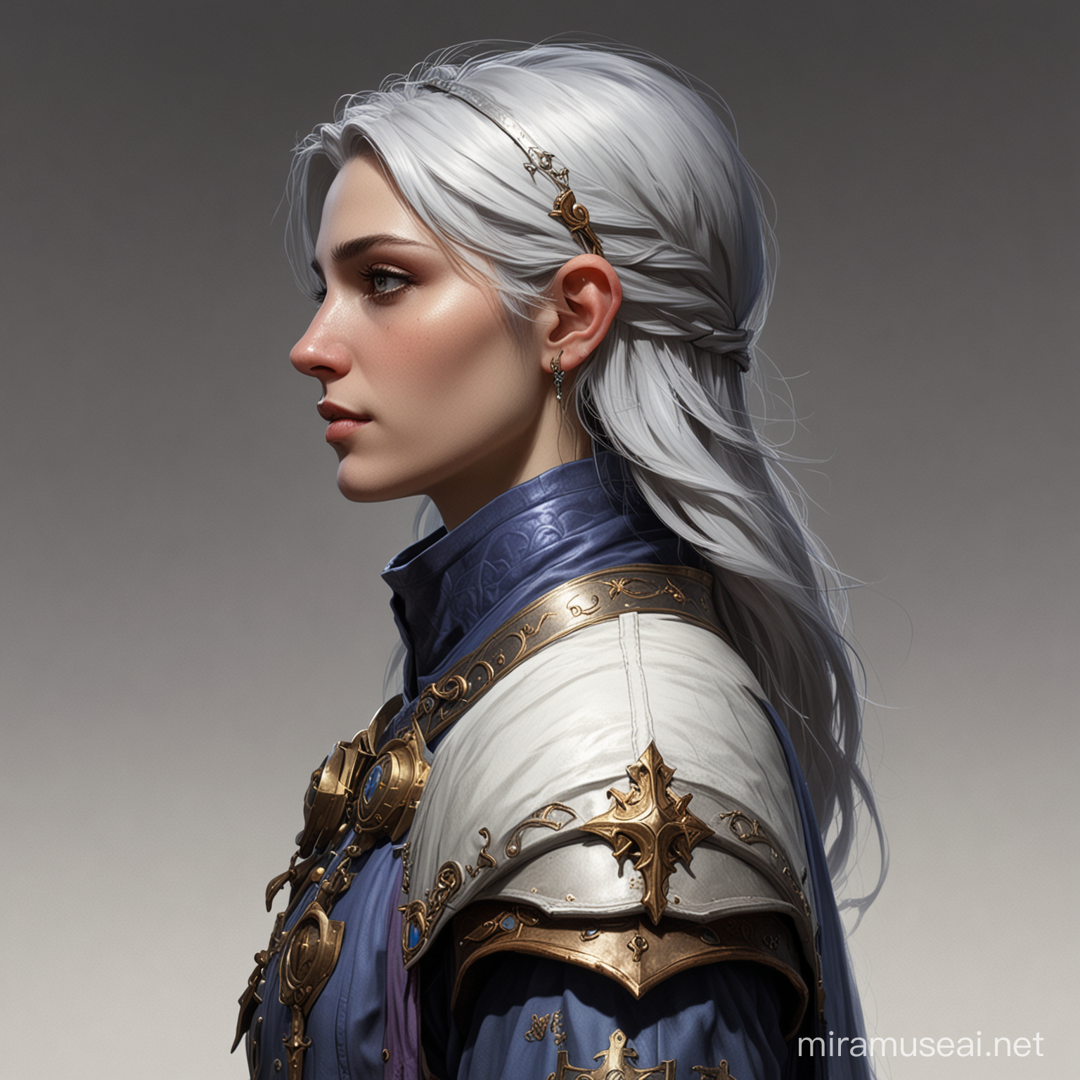 side profile of a cleric of the twilight 
