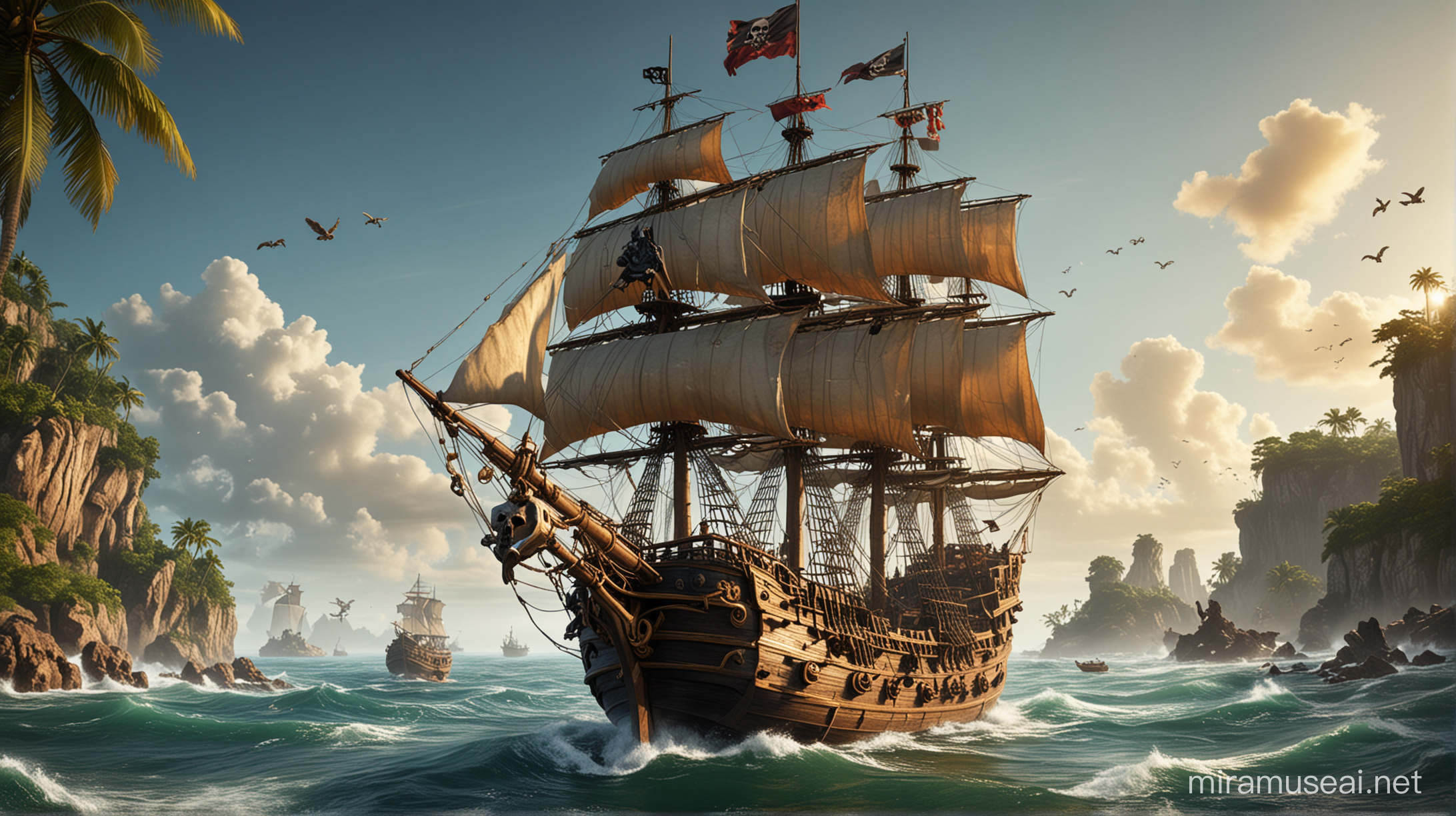 Confident Pirate Girl Skull Ship Adventure Gameplay Walkthrough