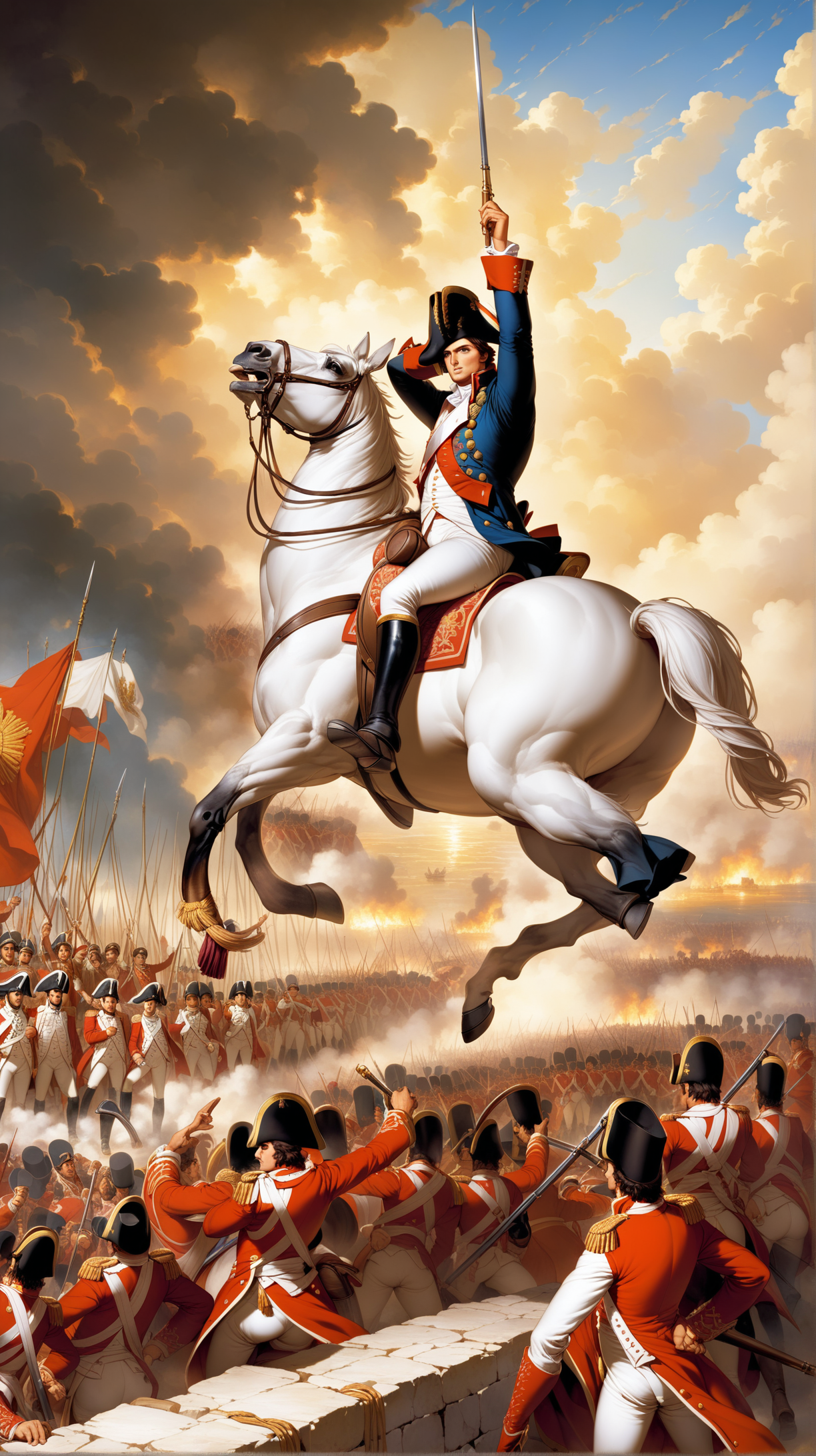 Napoleon Bonaparte Leading Troops to Victory