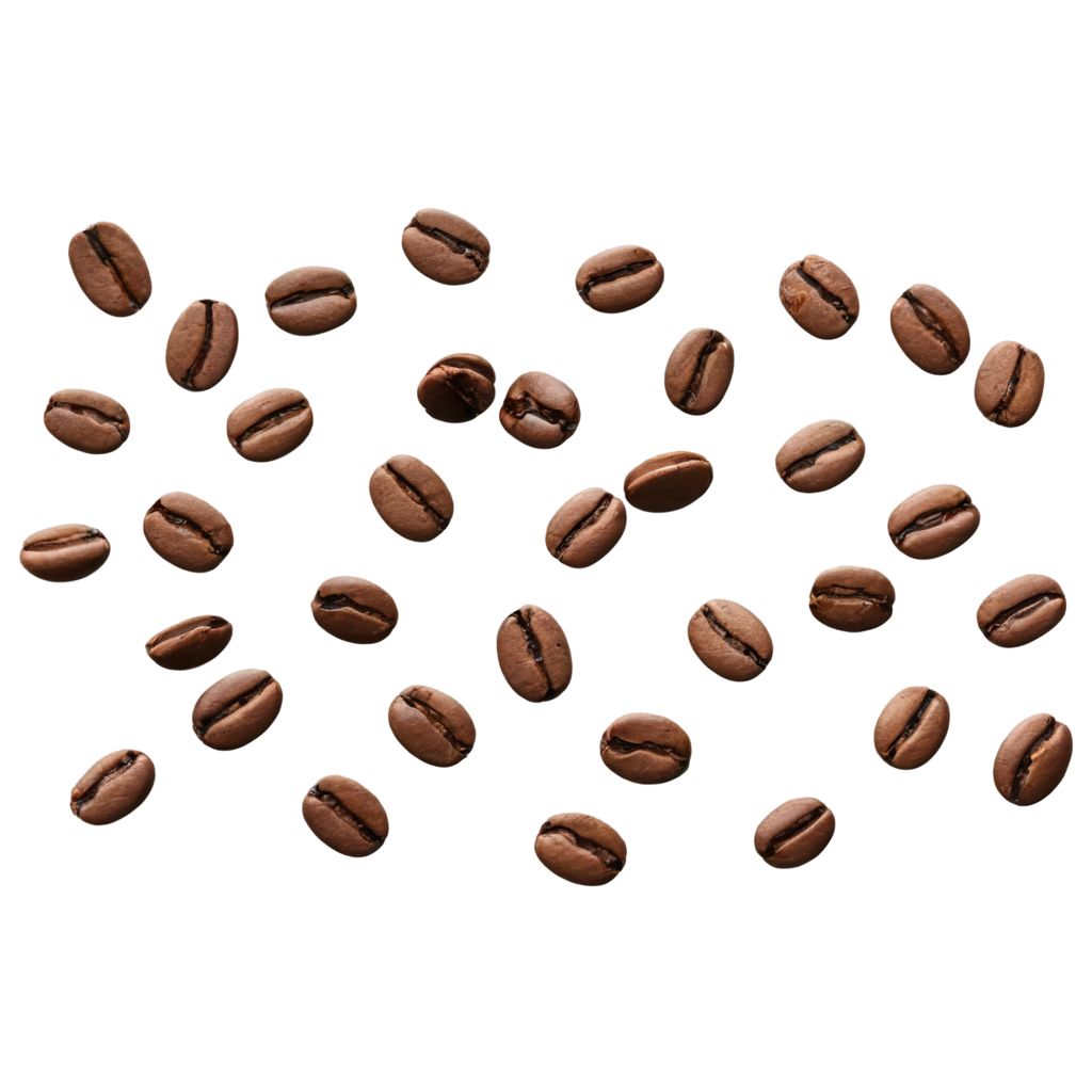 Scattered coffee beans
