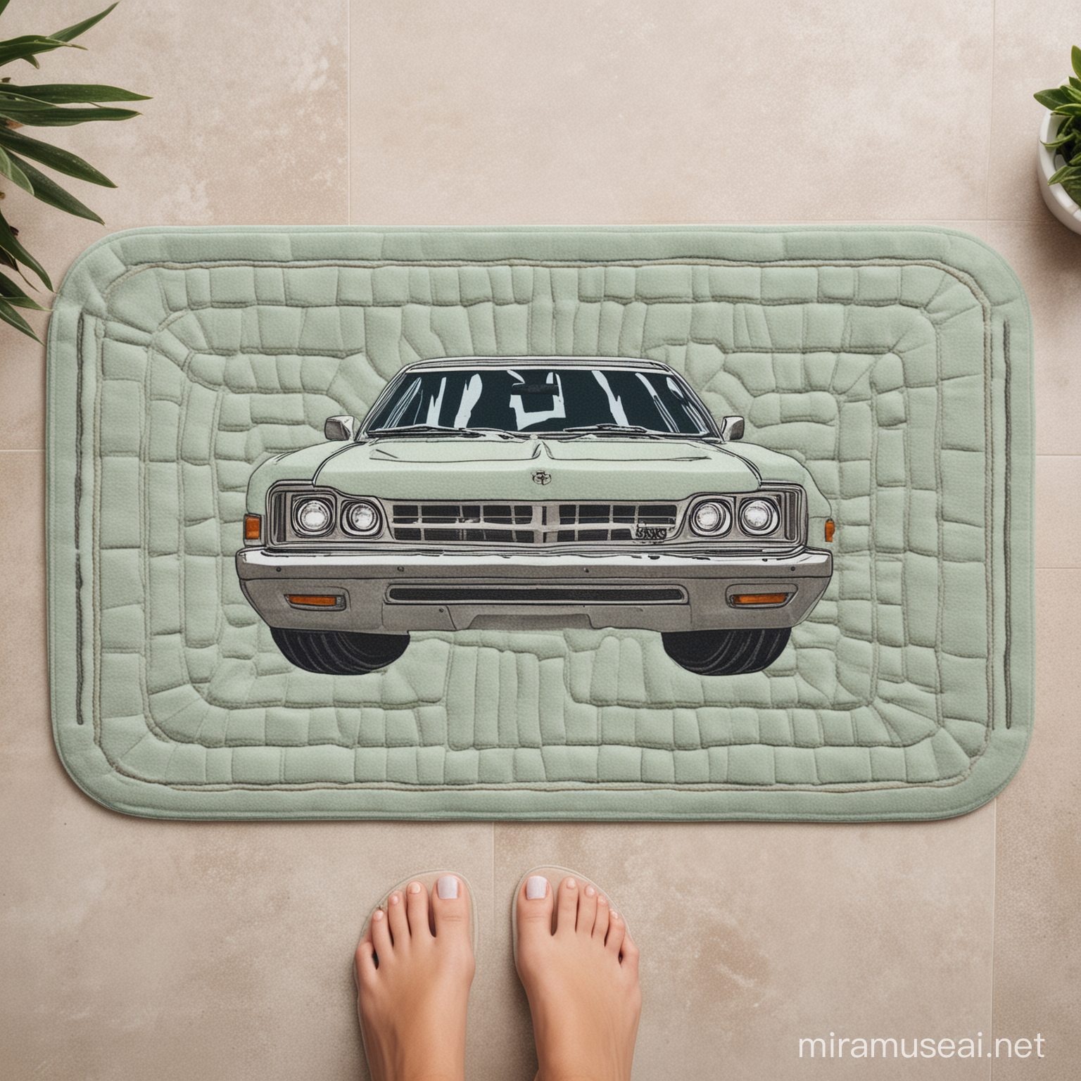Playful and Whimsical UTE Funny Bath Mat Design