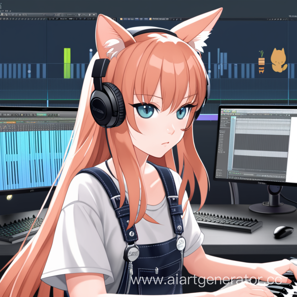 аниме кошко девочка работает в фл студио 20