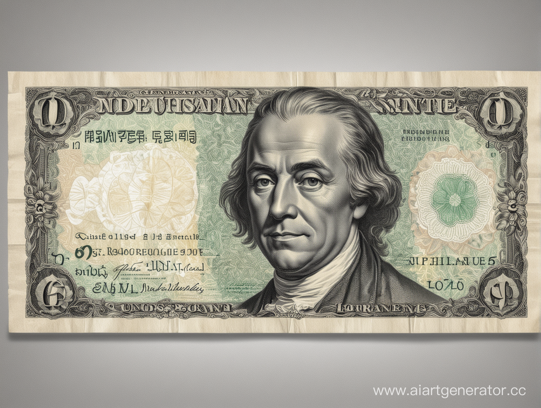 сгенерируй несуществующую банкноту с несуществующей валютой