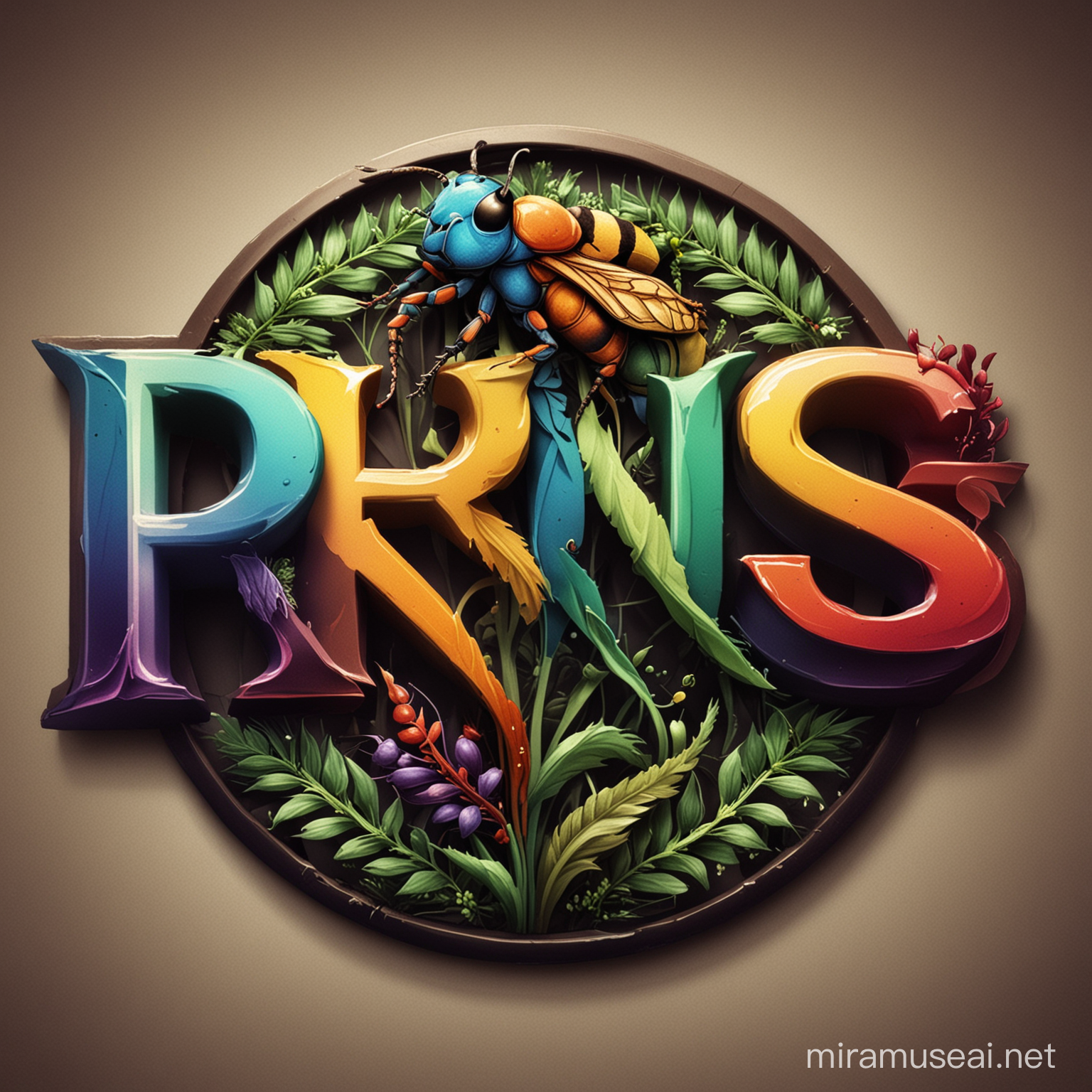 Vibrant Professional Logo for PRS Enterprises with Bold Text and Nature Accents