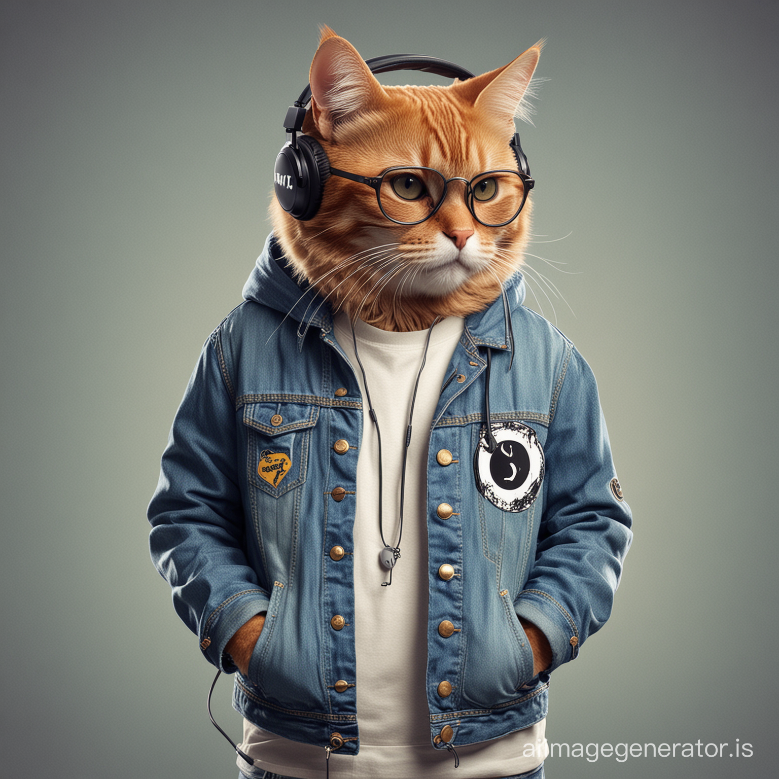 Cool-Cat-DJ-Jean-Jacket-headphone