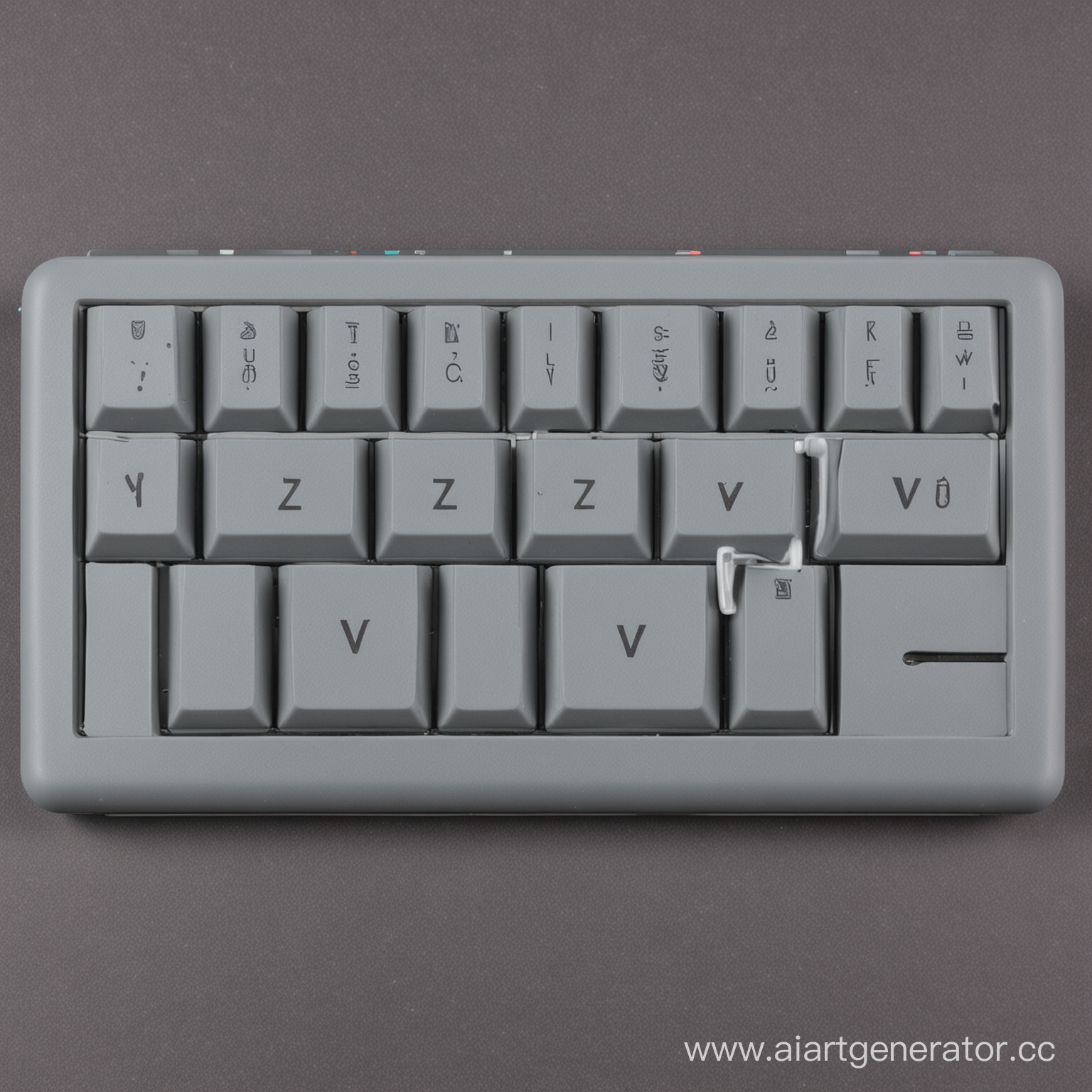 Keyboard only with 2 buttons Z and V
