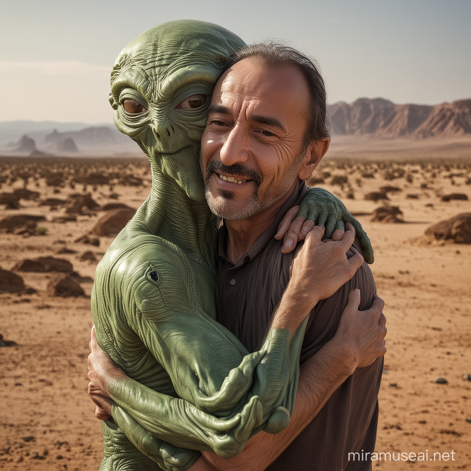 Celebrity Yusuf Gney Embracing Extraterrestrial Being