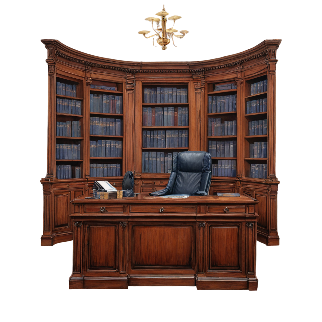draw a luxury lawyer's office