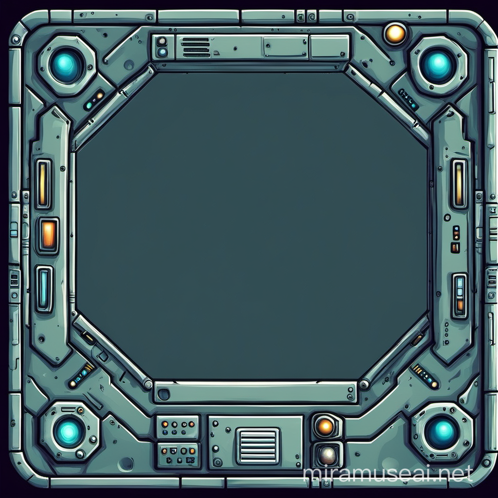 Minimalist Space Panel for SciFi Game