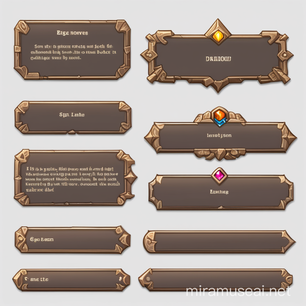 Single Color Fantasy Game UI Text Background