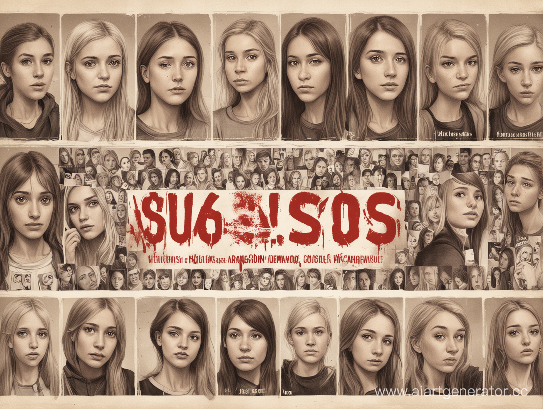 the design of the social site "SOS!!! Victims of violence" for different age groups