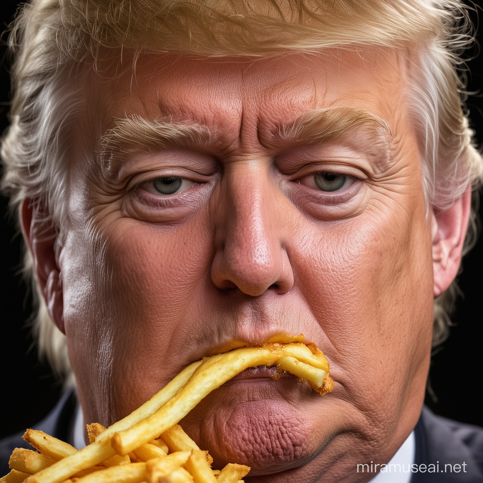 Donald Trump frittiert seine Nase