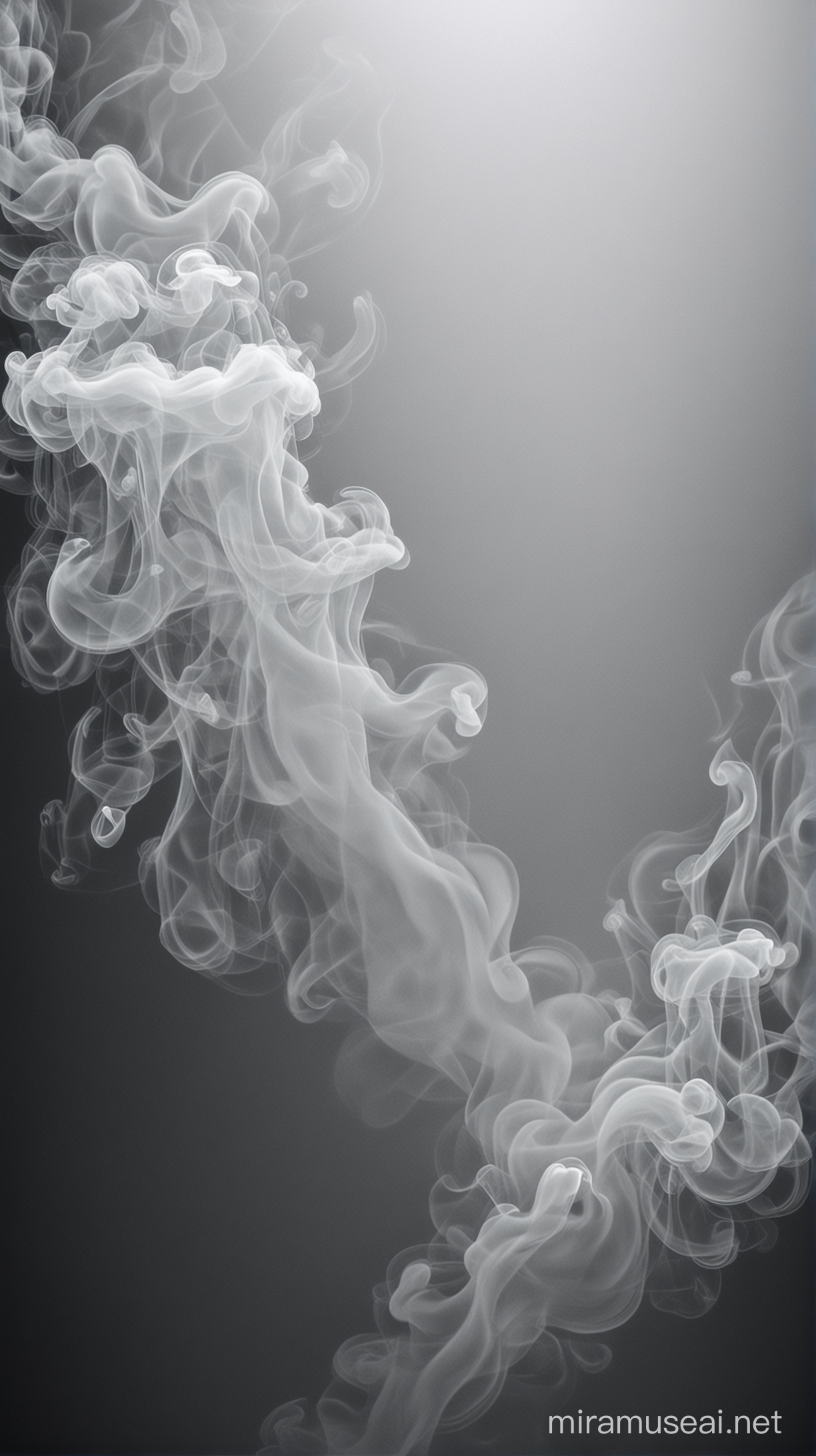 Mystical Grey Smoke on Dark Background