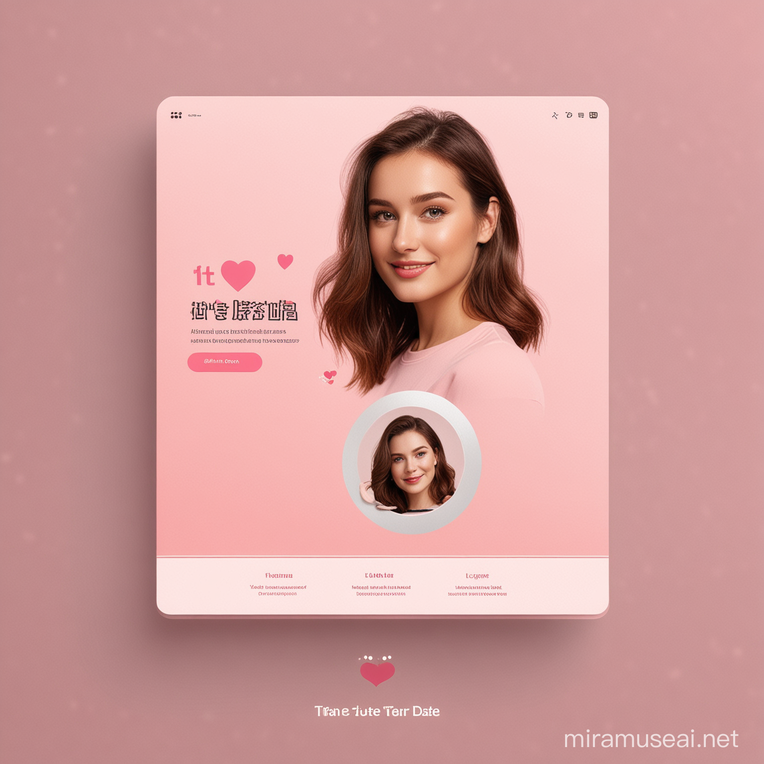 Virtual Romance AI Dating Site Template Sample Background