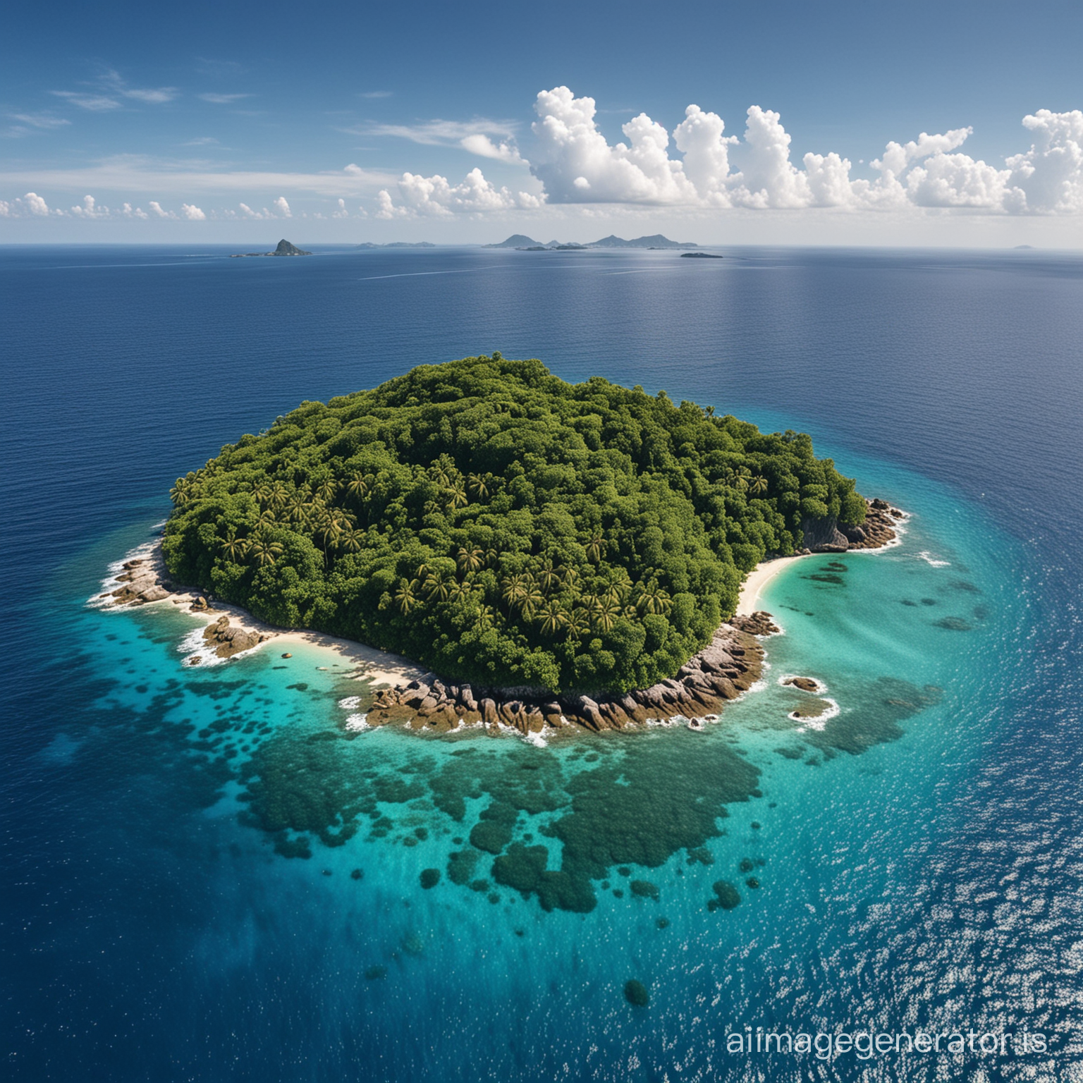 A very beautiful island near blue sea (nature view)