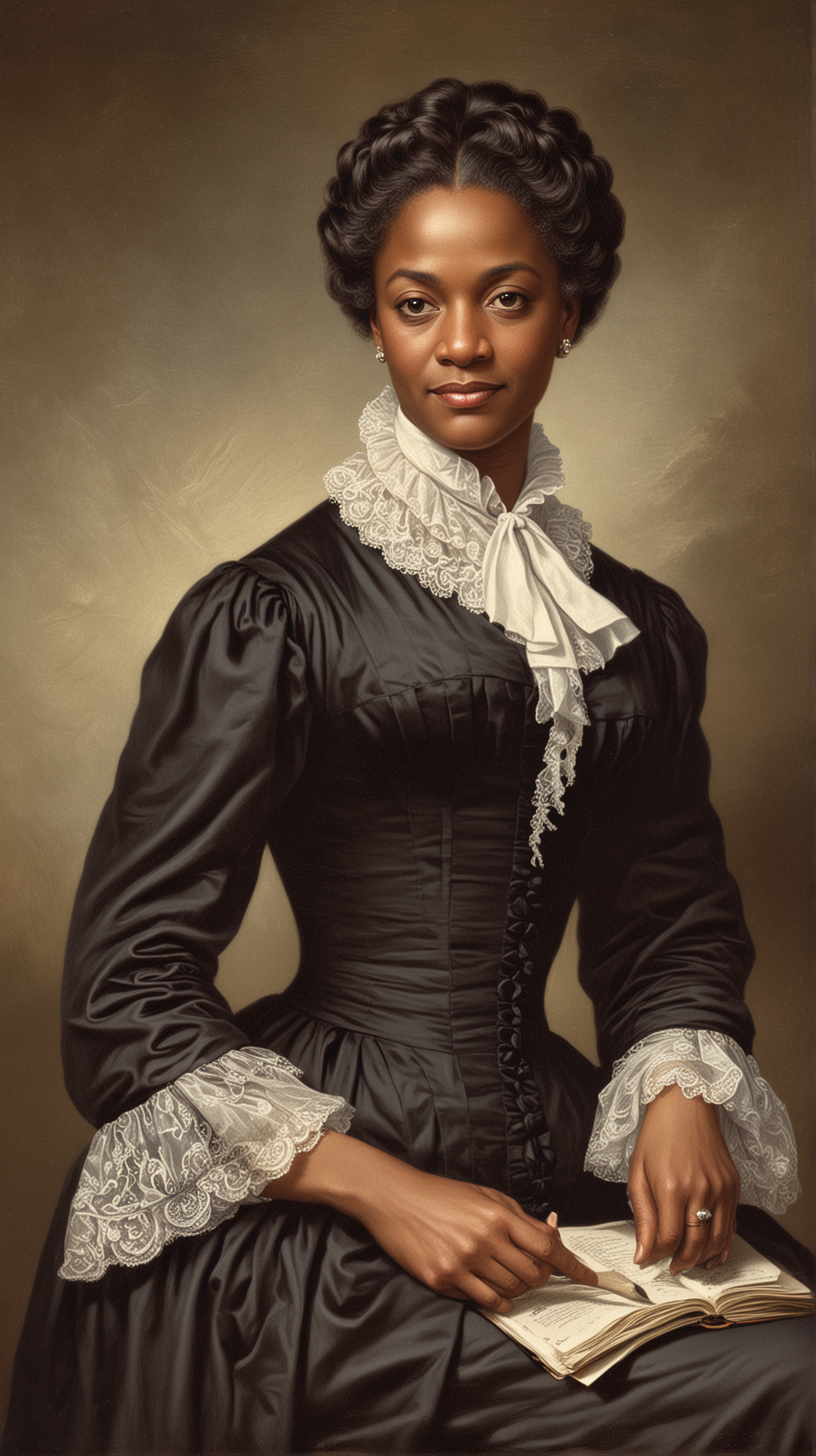 1800s Black Mary Ellen Pleasant American Entrepreneur and Financier Portrait