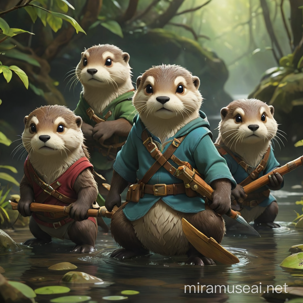 the legend of zelda but with otters