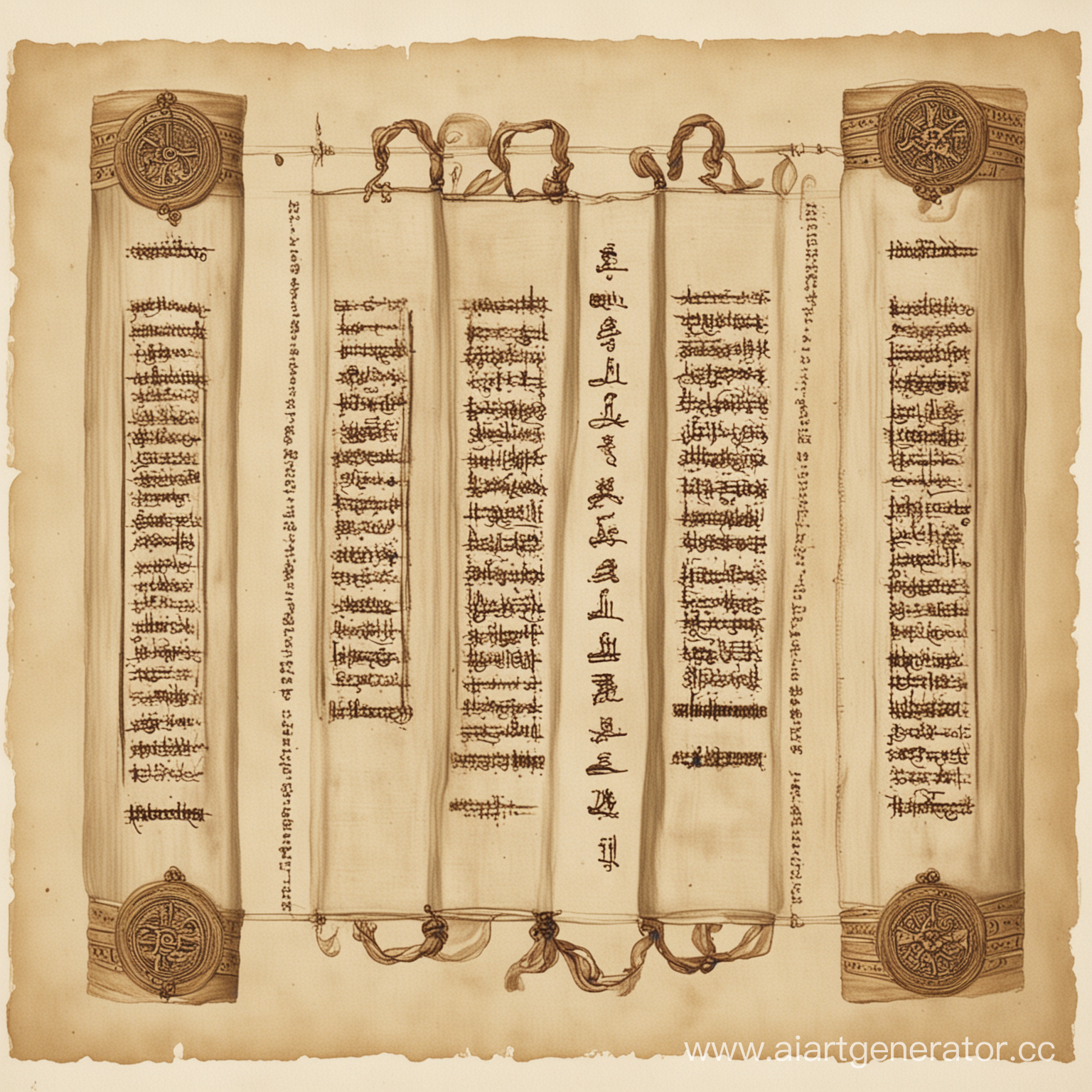 Scroll sealed with seven seals 