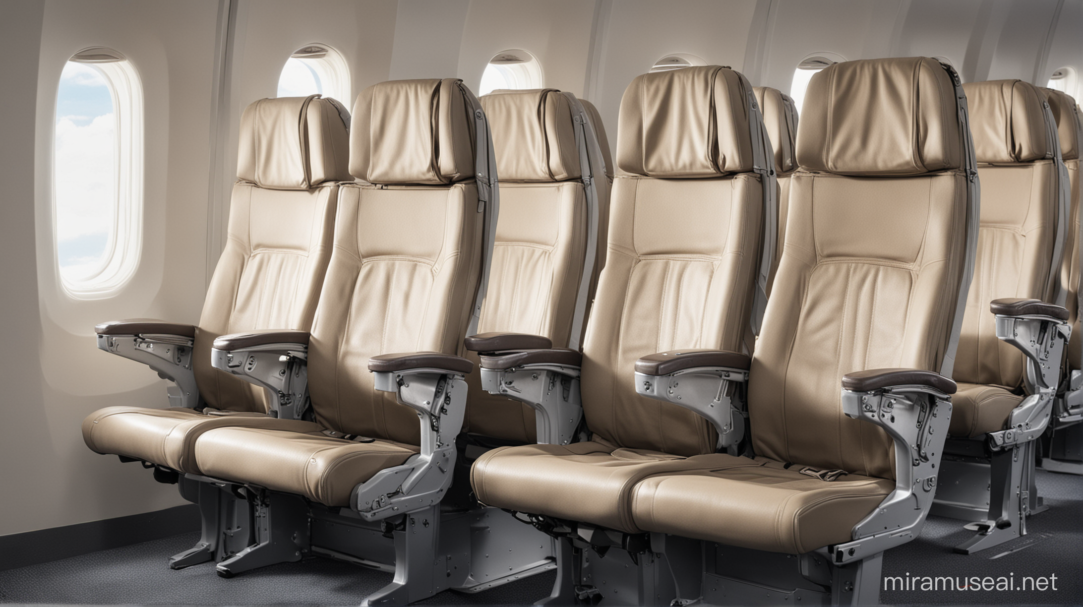 aircraft seats set of three in row