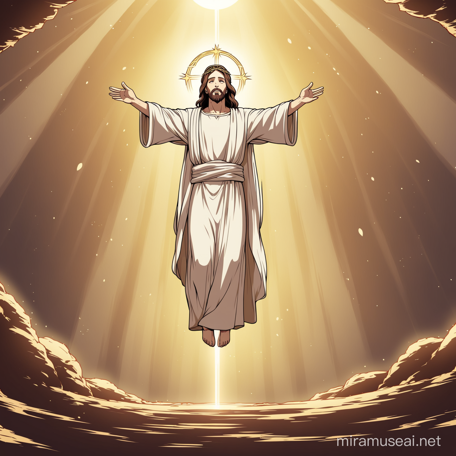 Animated Representation of Jesus Resurrection and Levitation