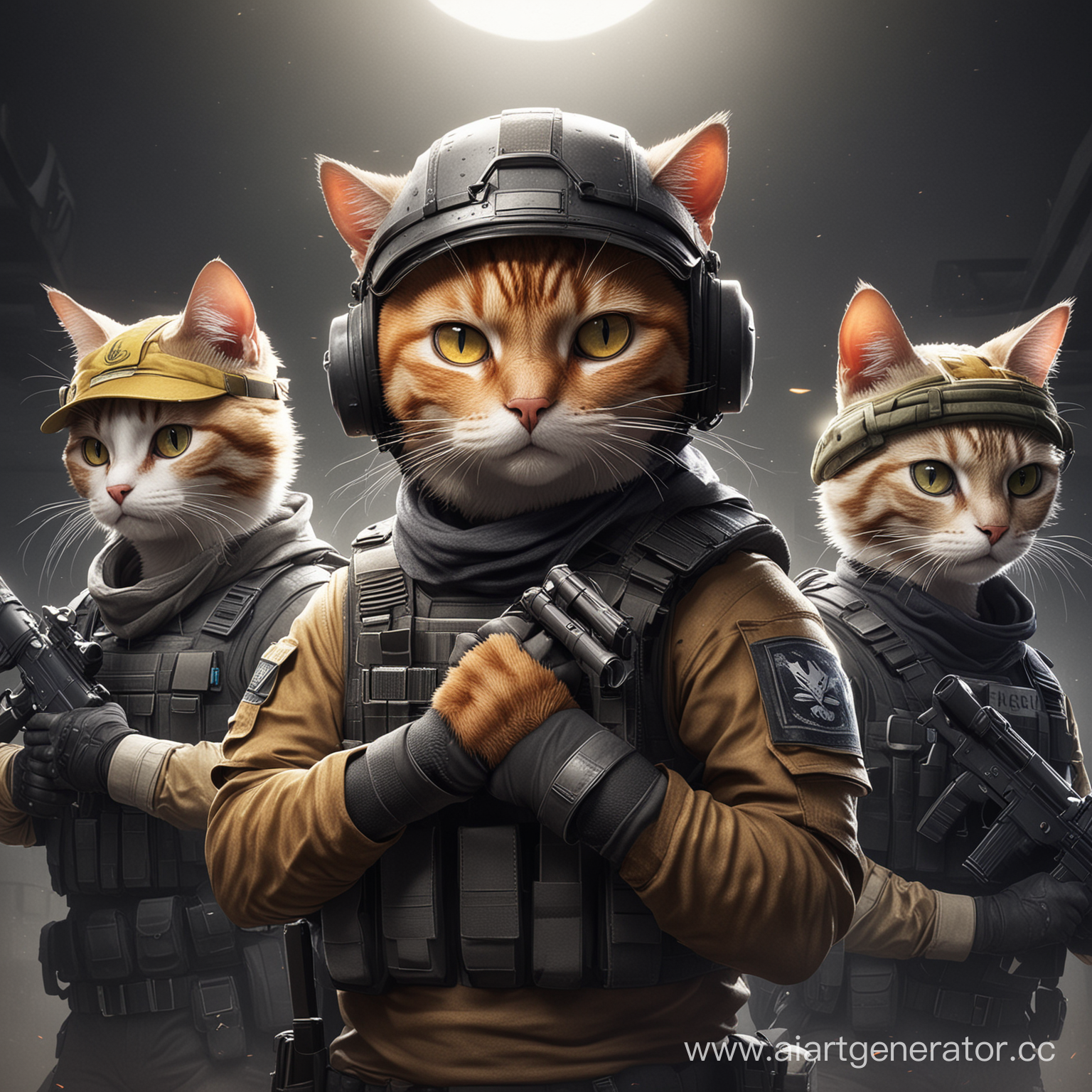 Cats in Rainbow Six Siedge style