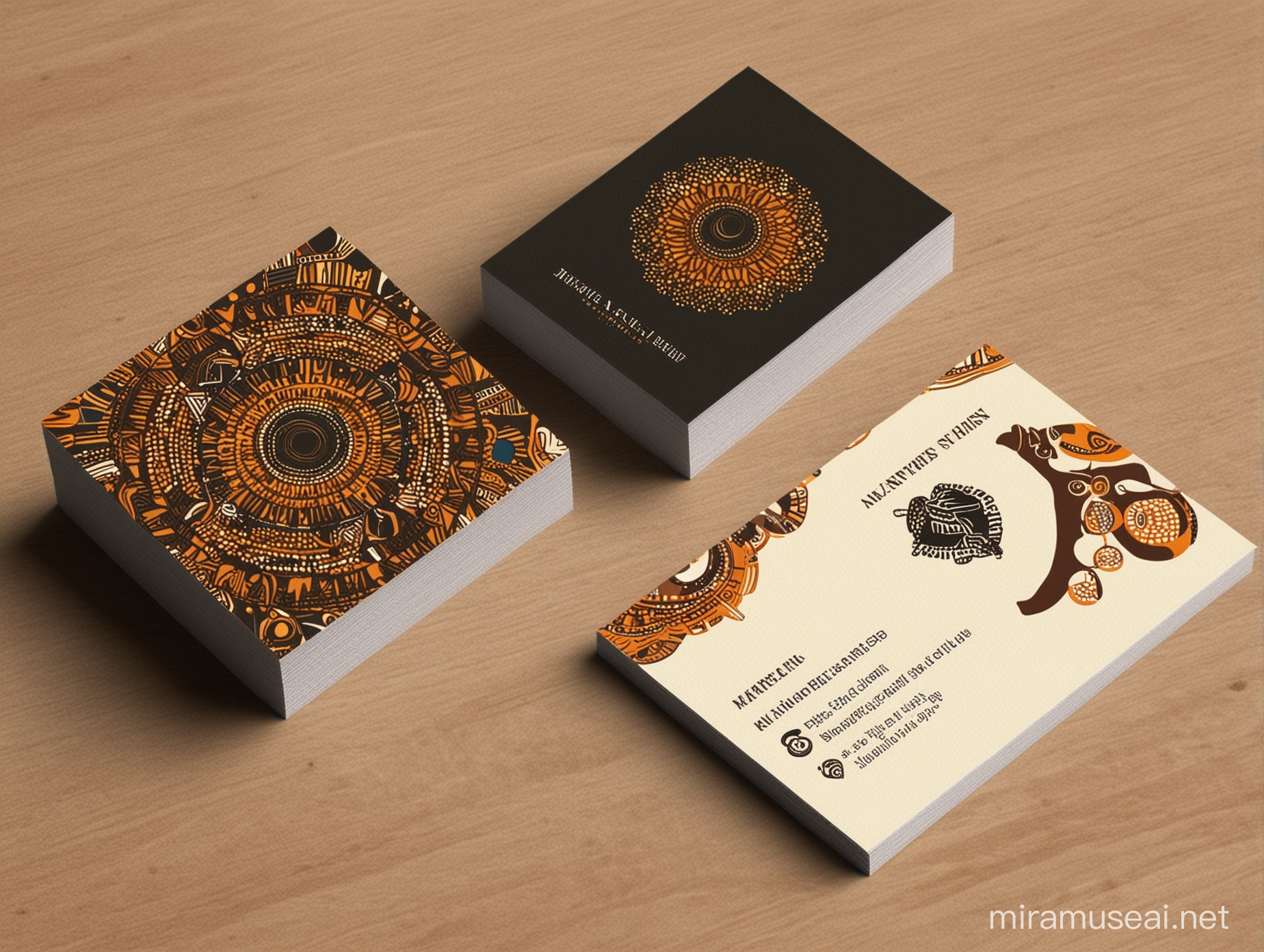 African Jewelry Shop Business Cards Design