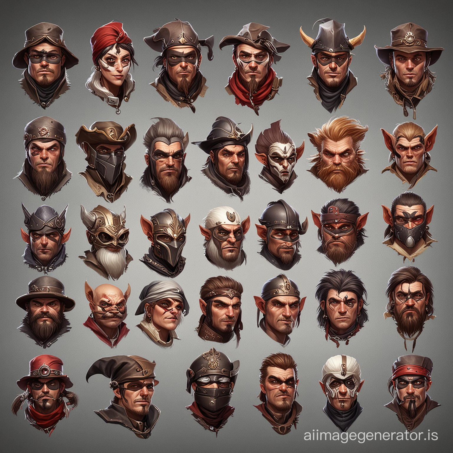 Fantasy Bandit Icons