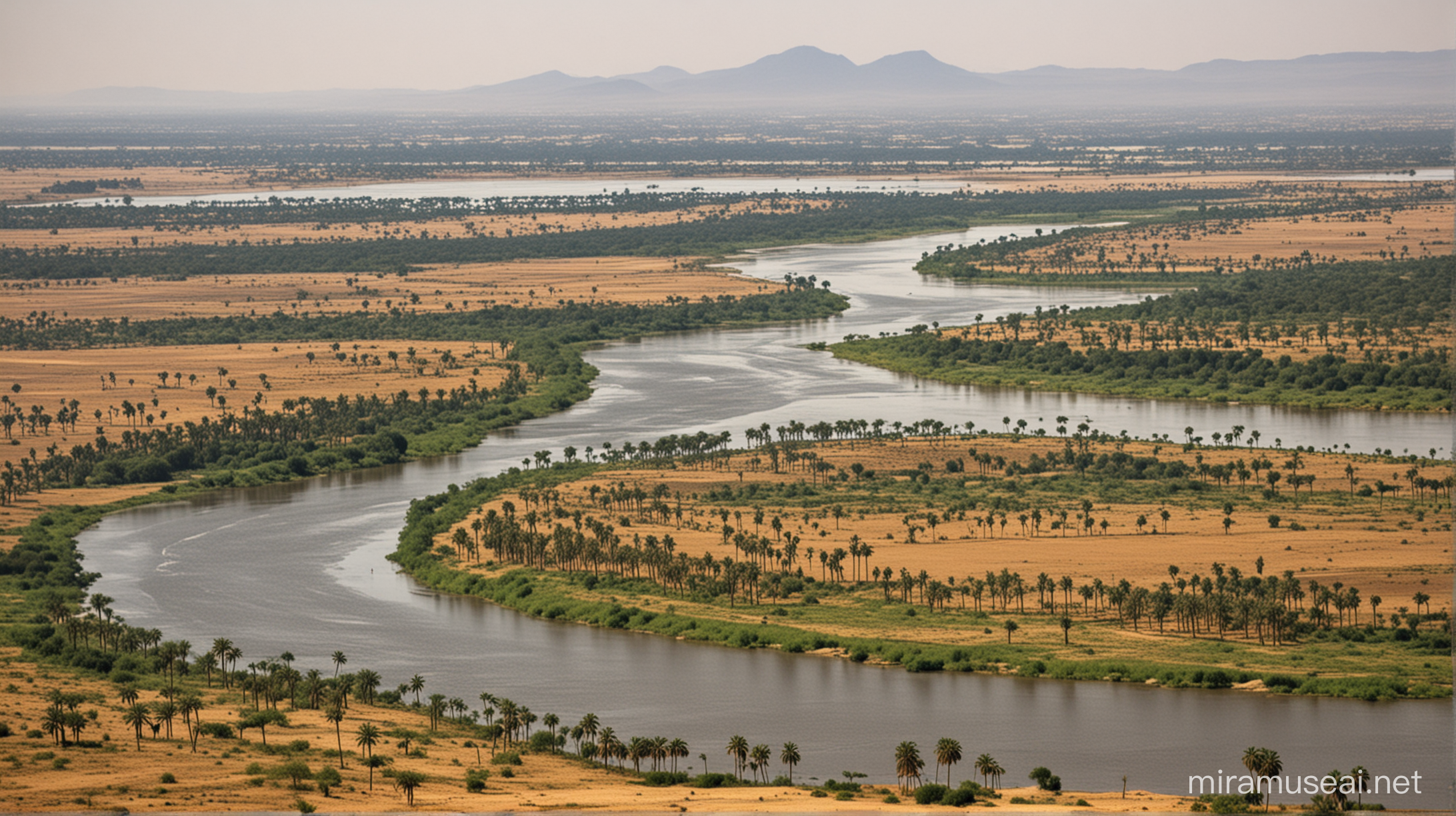 Scenic Views of the Majestic Nile River in Africa