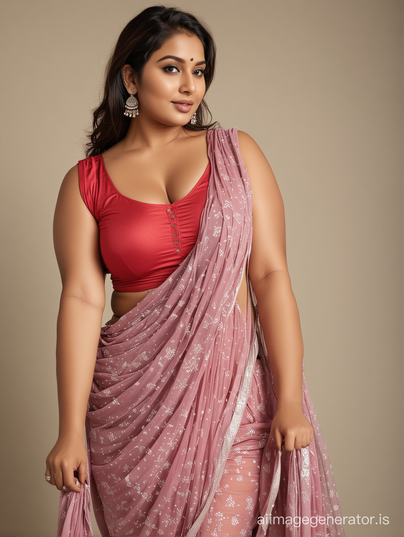 Sexy dressed beautiful plus size indian women sexy photoshoot