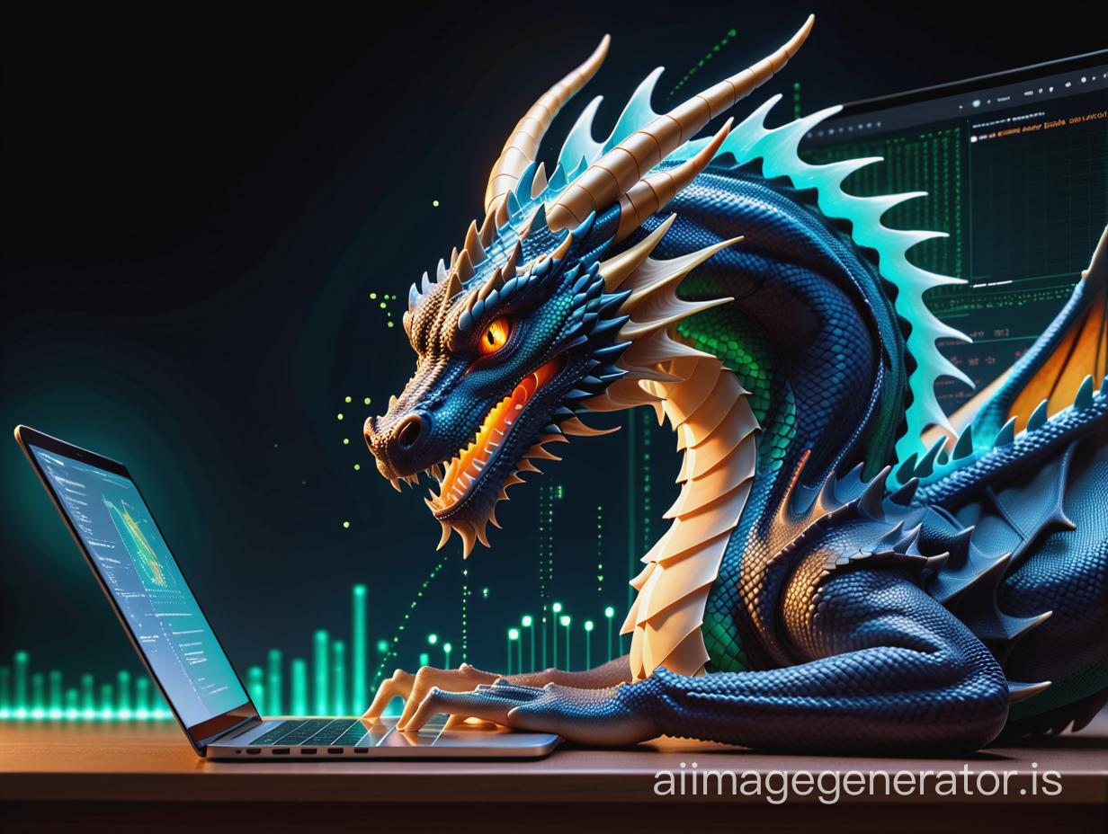 Data Scientists Mastery Dragon of Analytical Prowess Amidst Digital ... image.