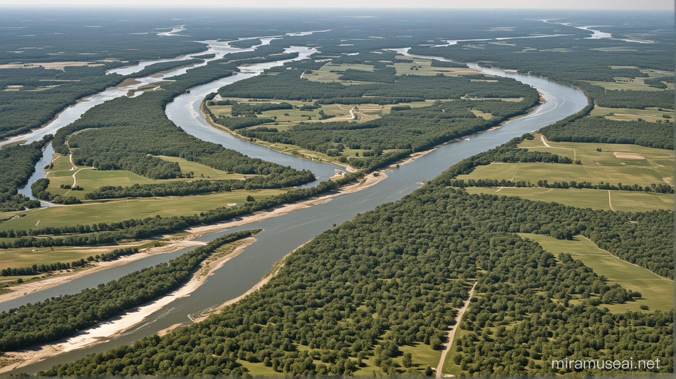 Scenic MississippiMissouri River System Landscape