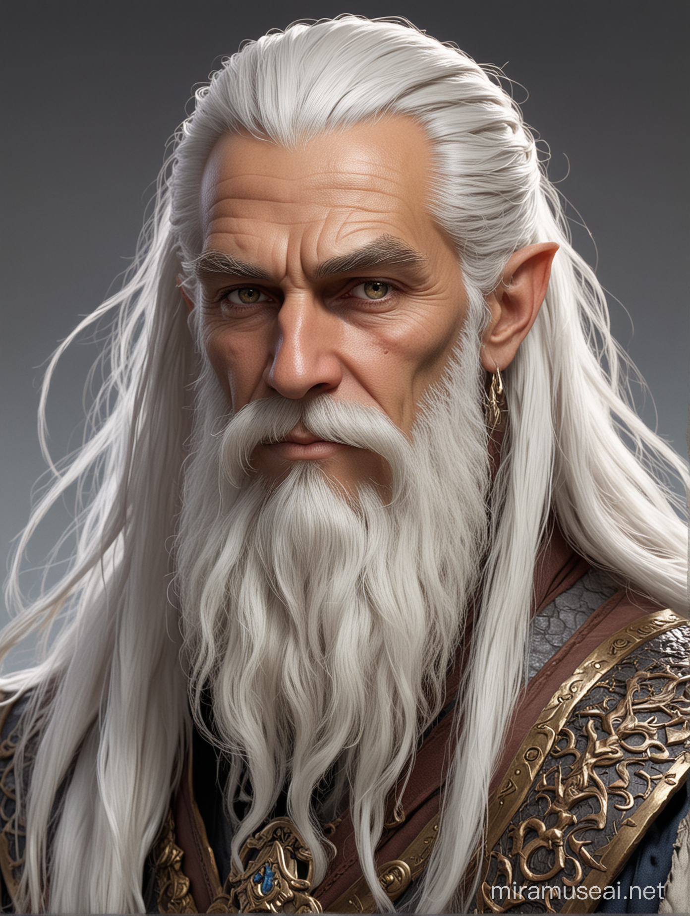 Majestic Asimar Elder with Draconic Features DD 5e Character Art