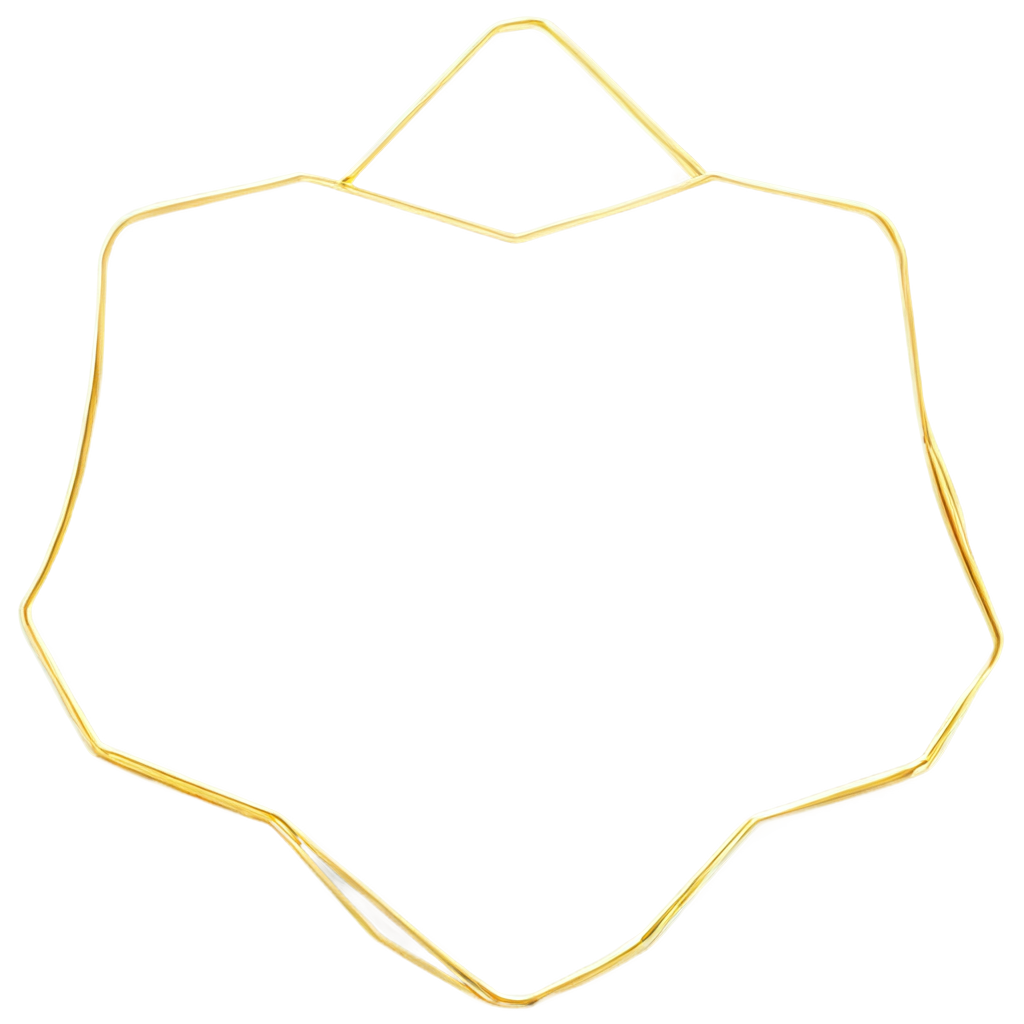 golden edge rounded pentagon