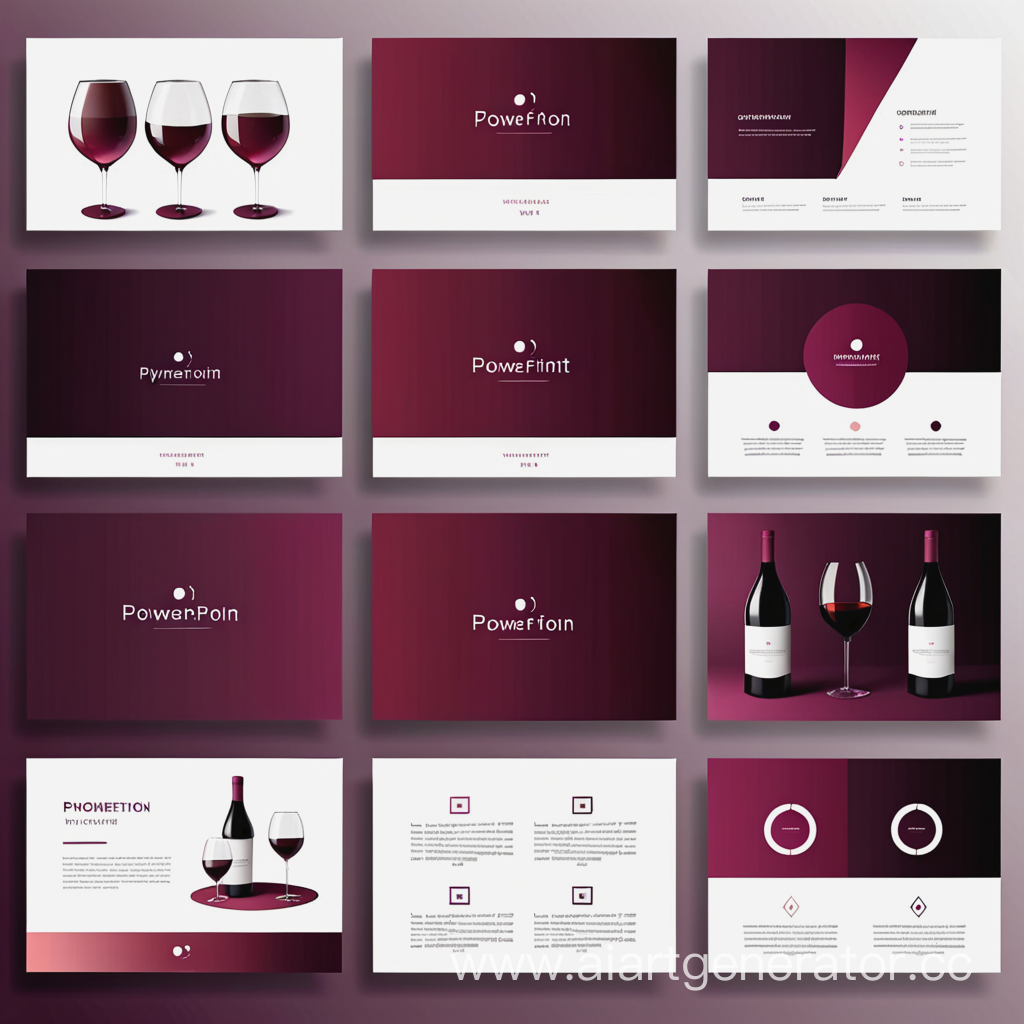  design for powerpoint presentation, wine color, minimalizm