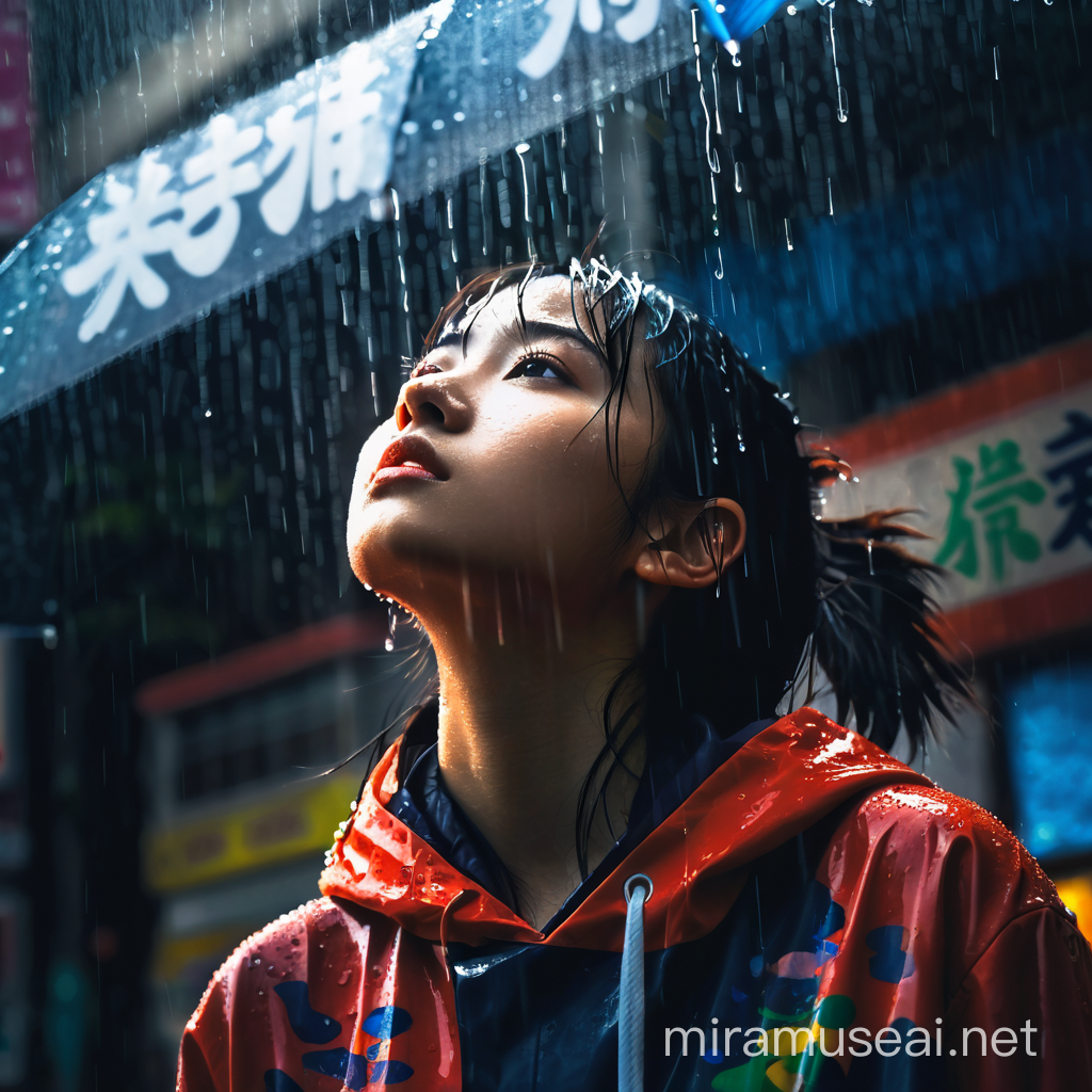 ～ Silhouette of Moisture ~

A japanese girl, 14 year old stands in a rain-soaked city. Her figure, dripping with rain, paints a beauty of unity between her and the city.