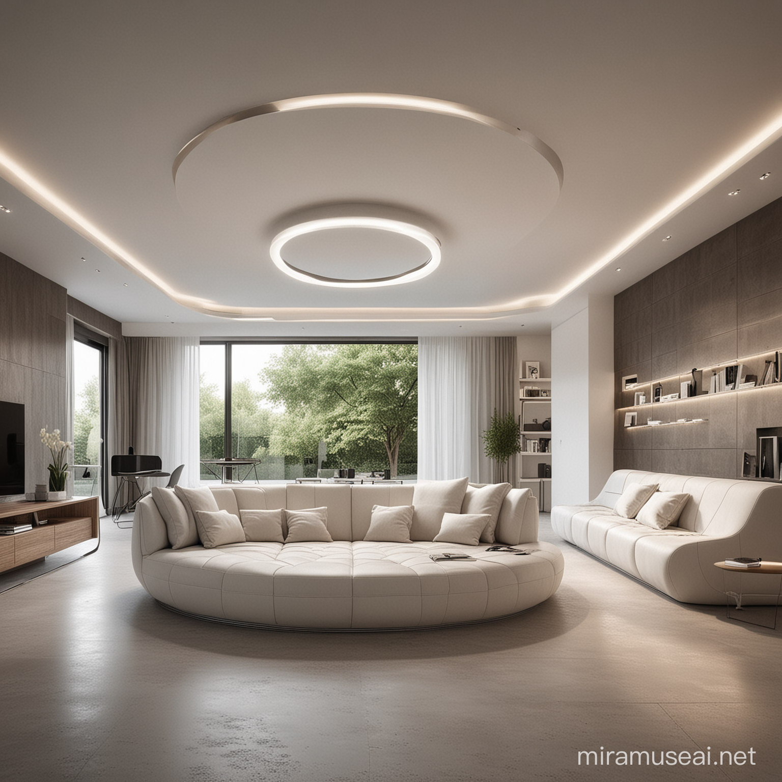 Futuristic Smart Center Sofa Design