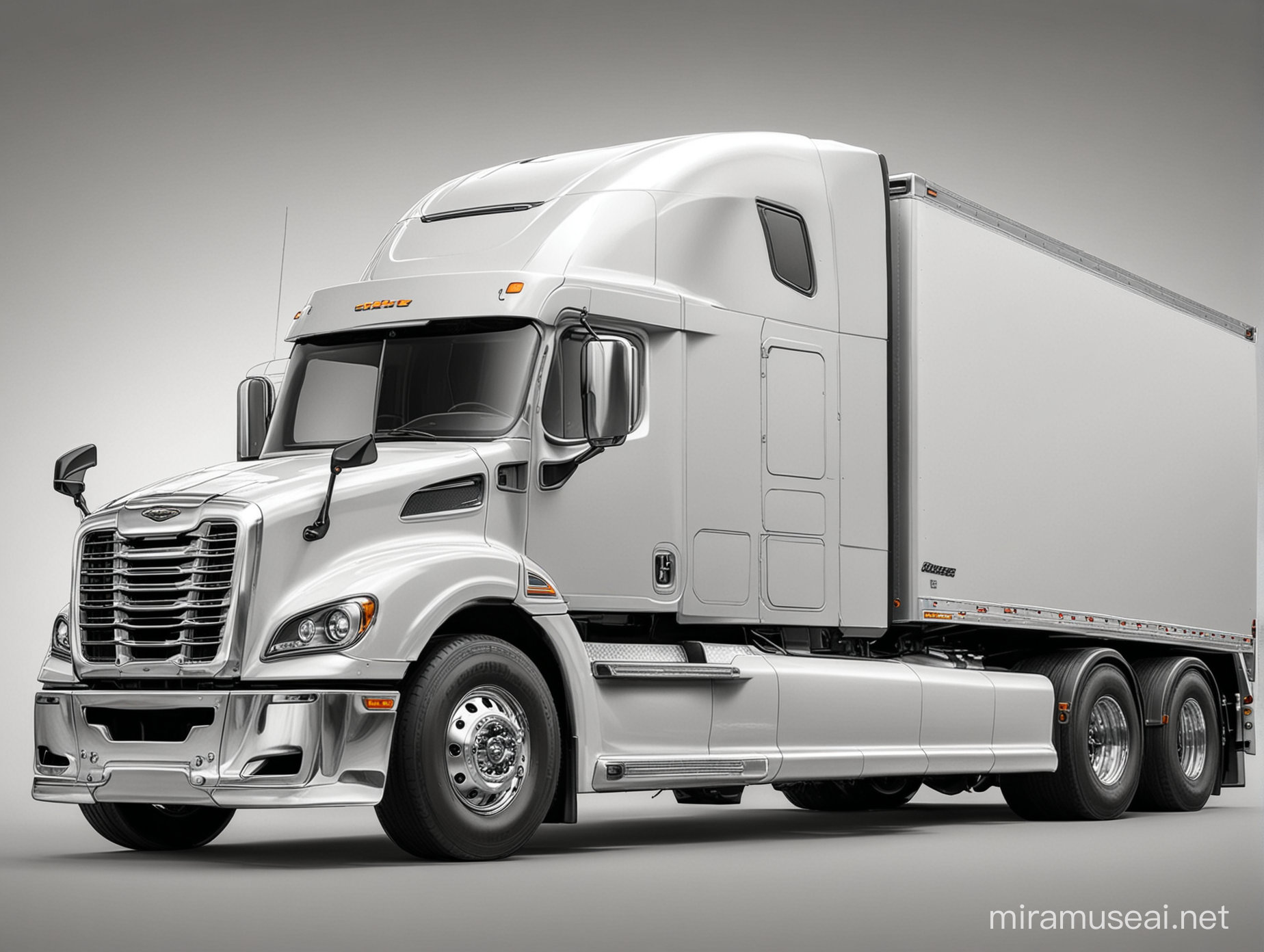 Realistic Sketch of a Freightliner American Truck