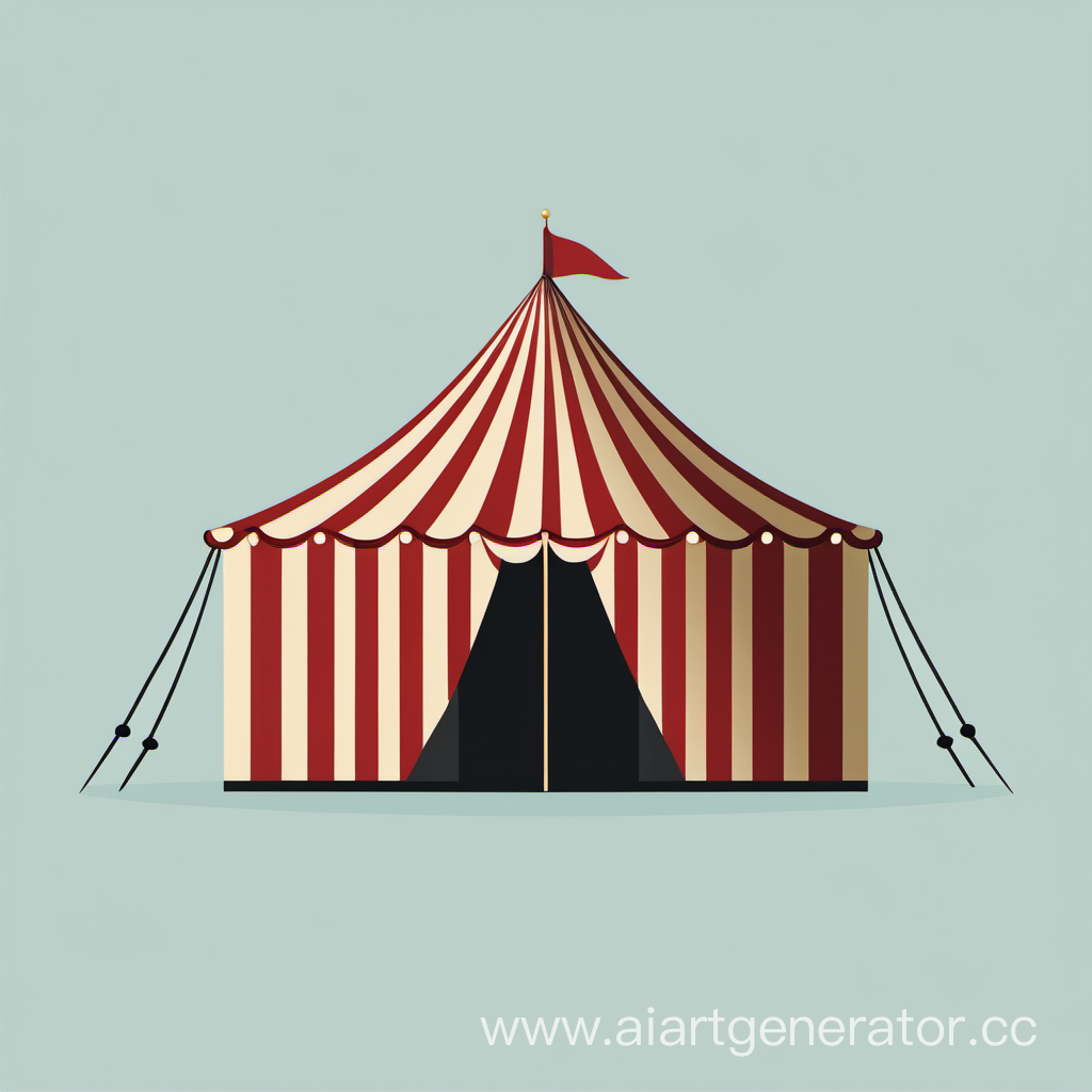 Minimalistic vector image of a circus tent