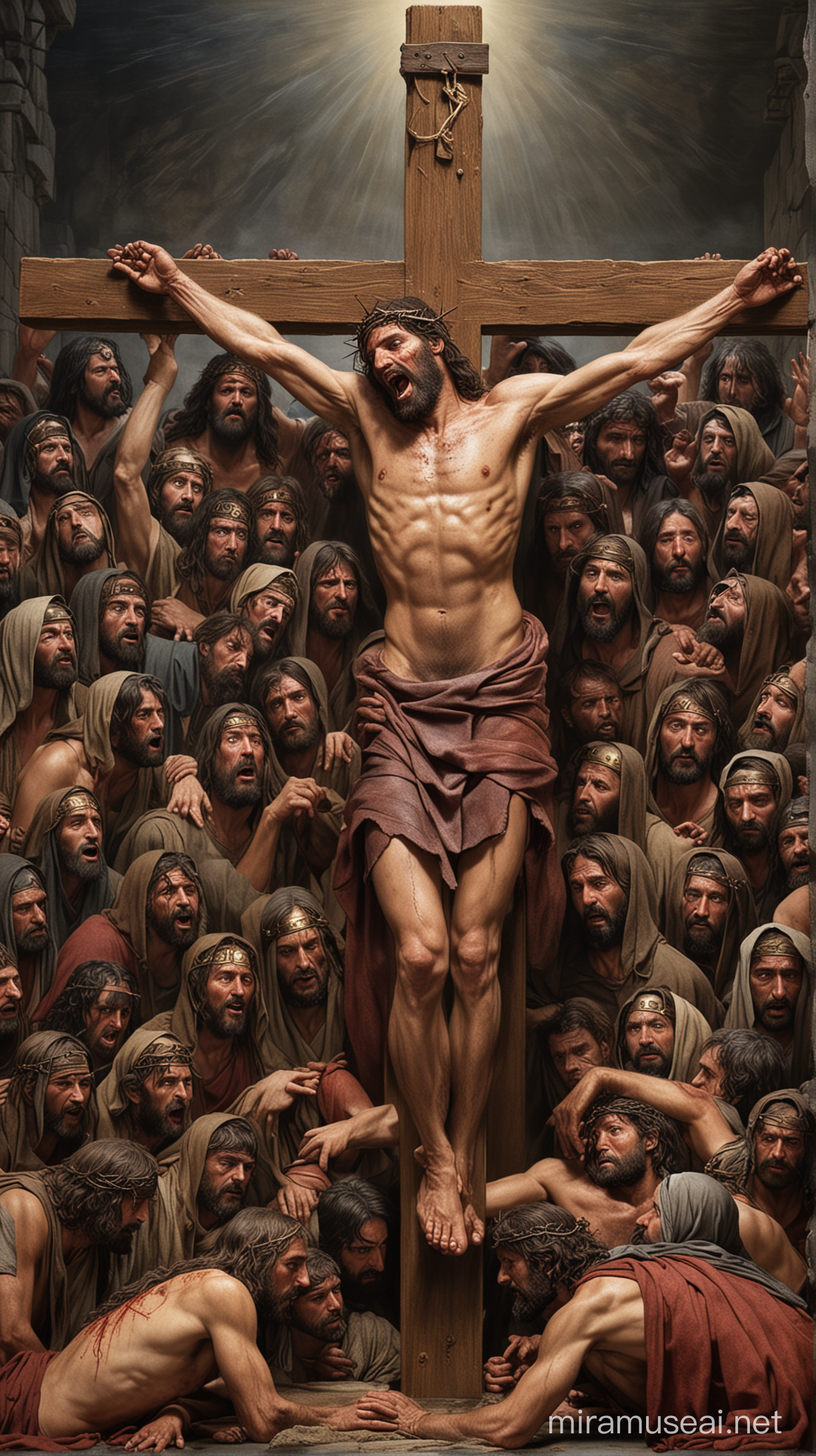 Passion of Christ Depicted in Vibrant Religious Art
