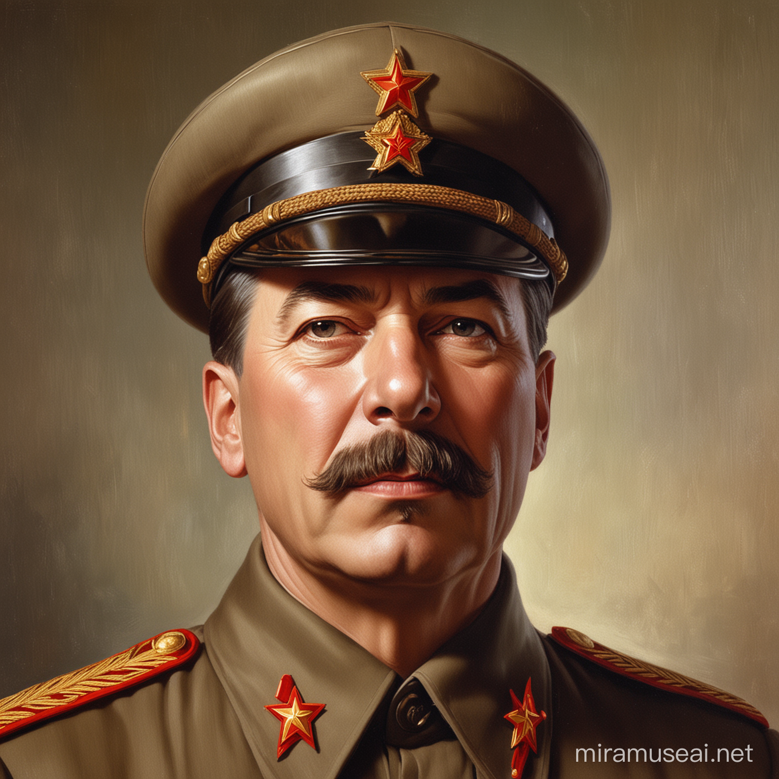Portrait of Joseph Stalin Leader of Soviet Union