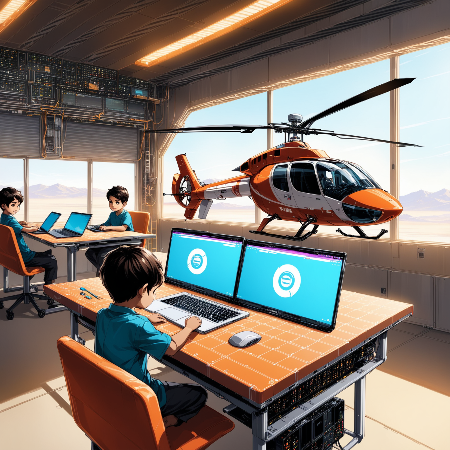 Persian Boys Designing and Building Helicopters in a Super Modern Workshop