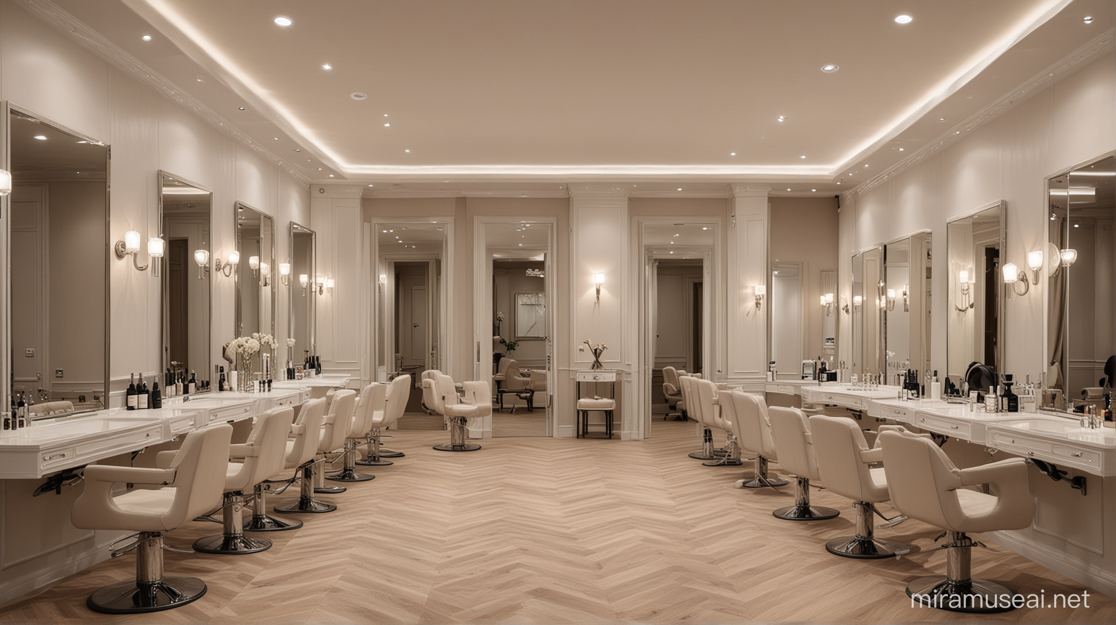 Modern Luxury Hair Salon Spacious and Opulent Ambiance