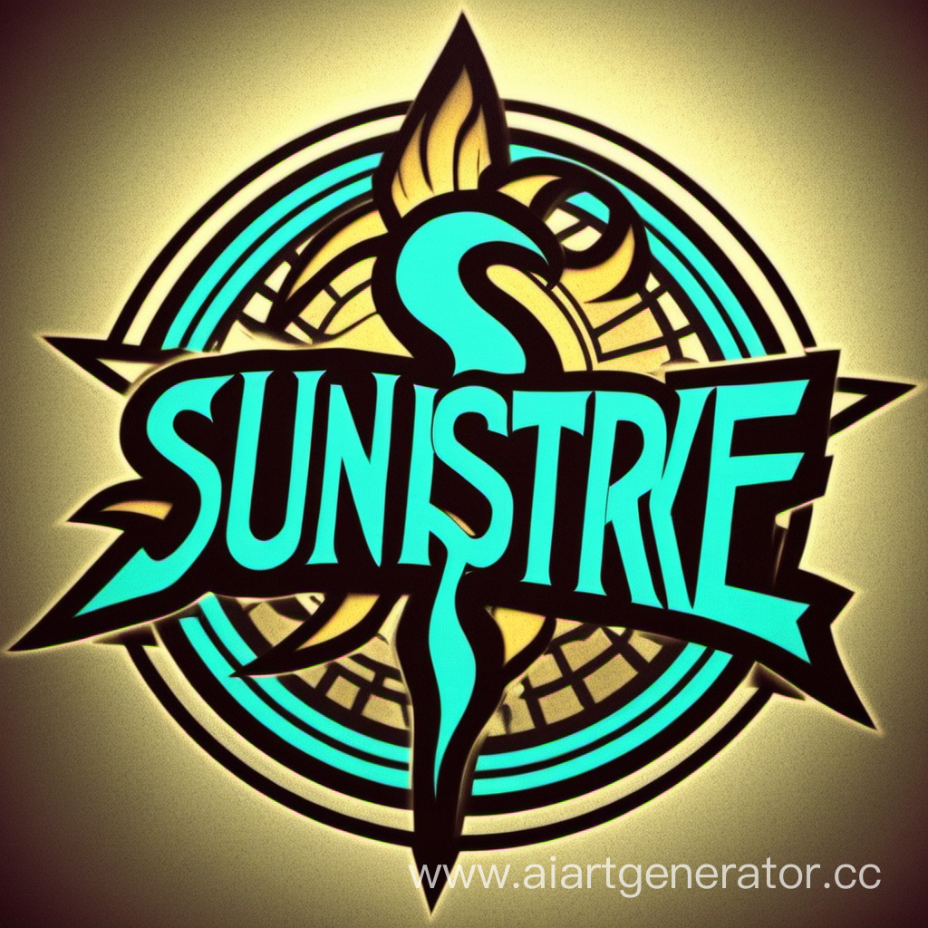 SunStrike берюзового цвета логотип
