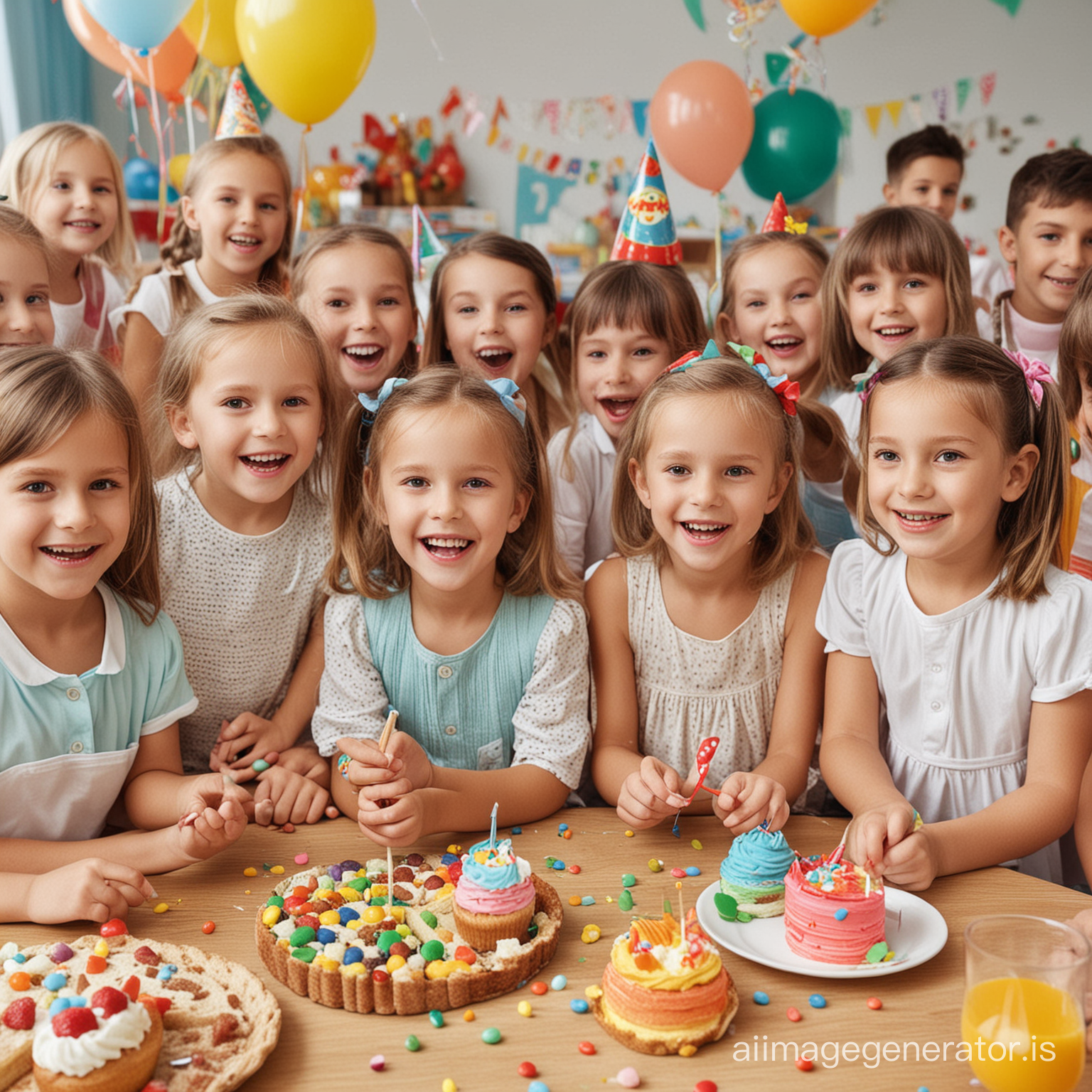 Party for small children in the classroom
