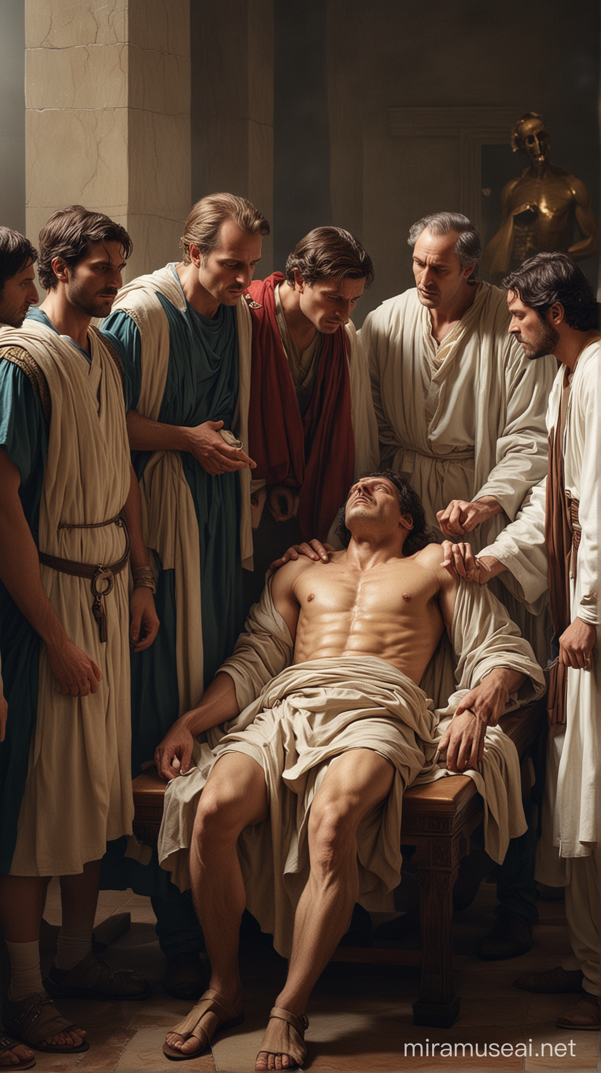 Physicians Declaring Alexander Dead in Heartbreaking HyperRealistic Scene