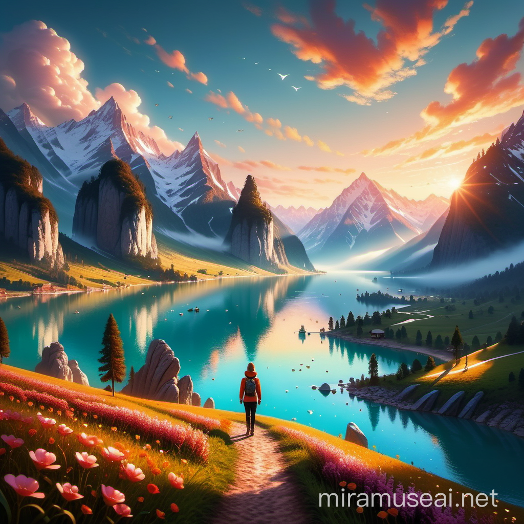 Captivating Digital Painting of Stunning Background in Amazing Composition