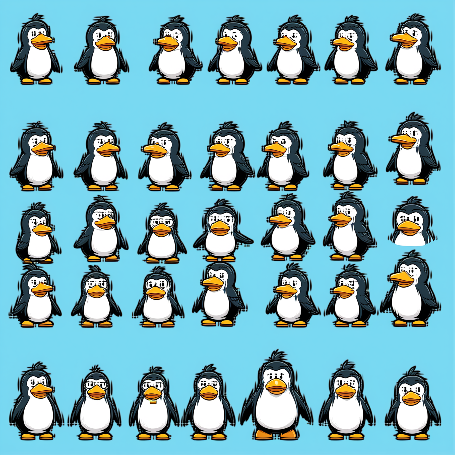 Adorable Naked Club Penguin Sprite