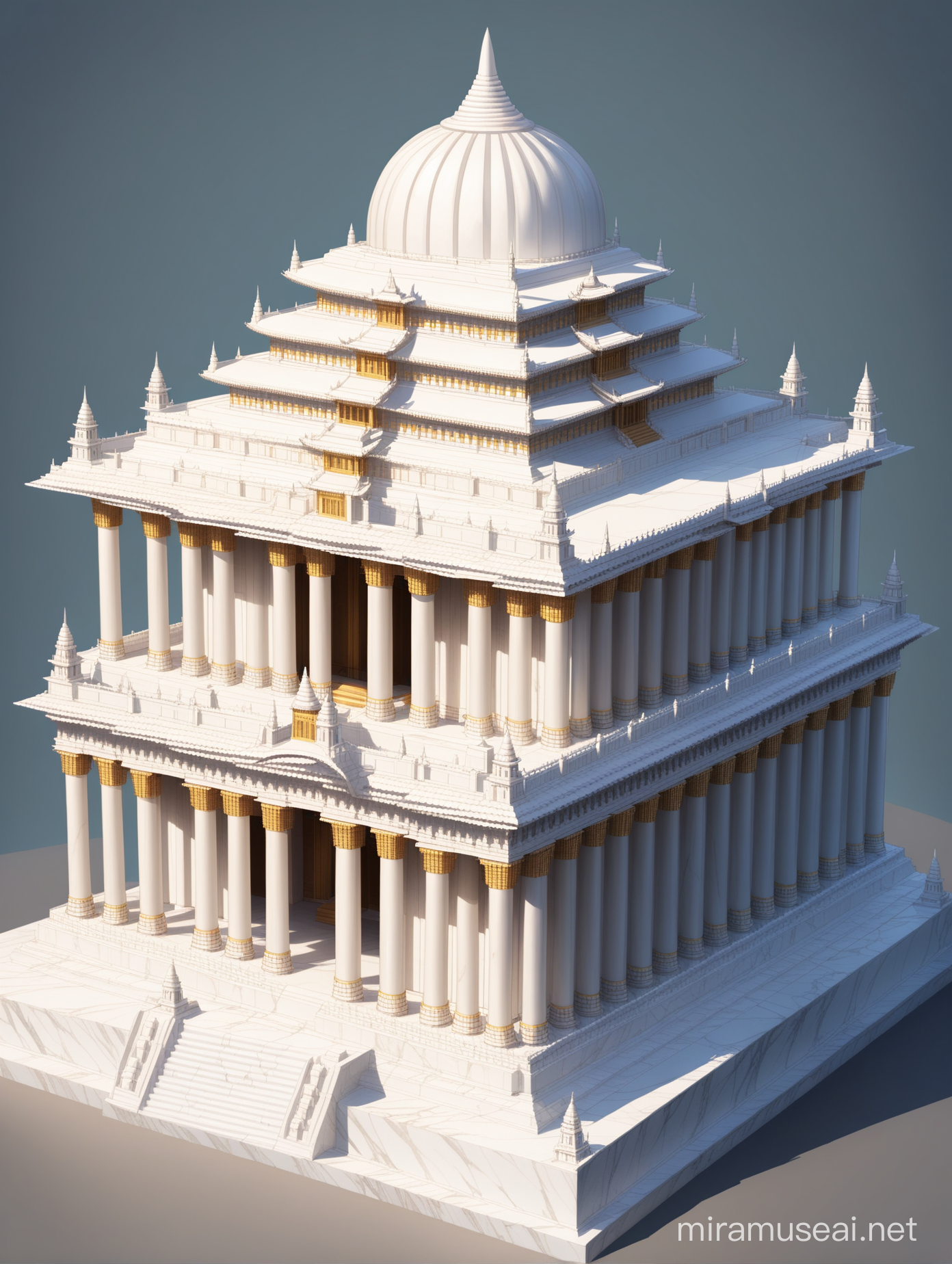 Majestic Marble Temple Dedicated to the God of Freedom