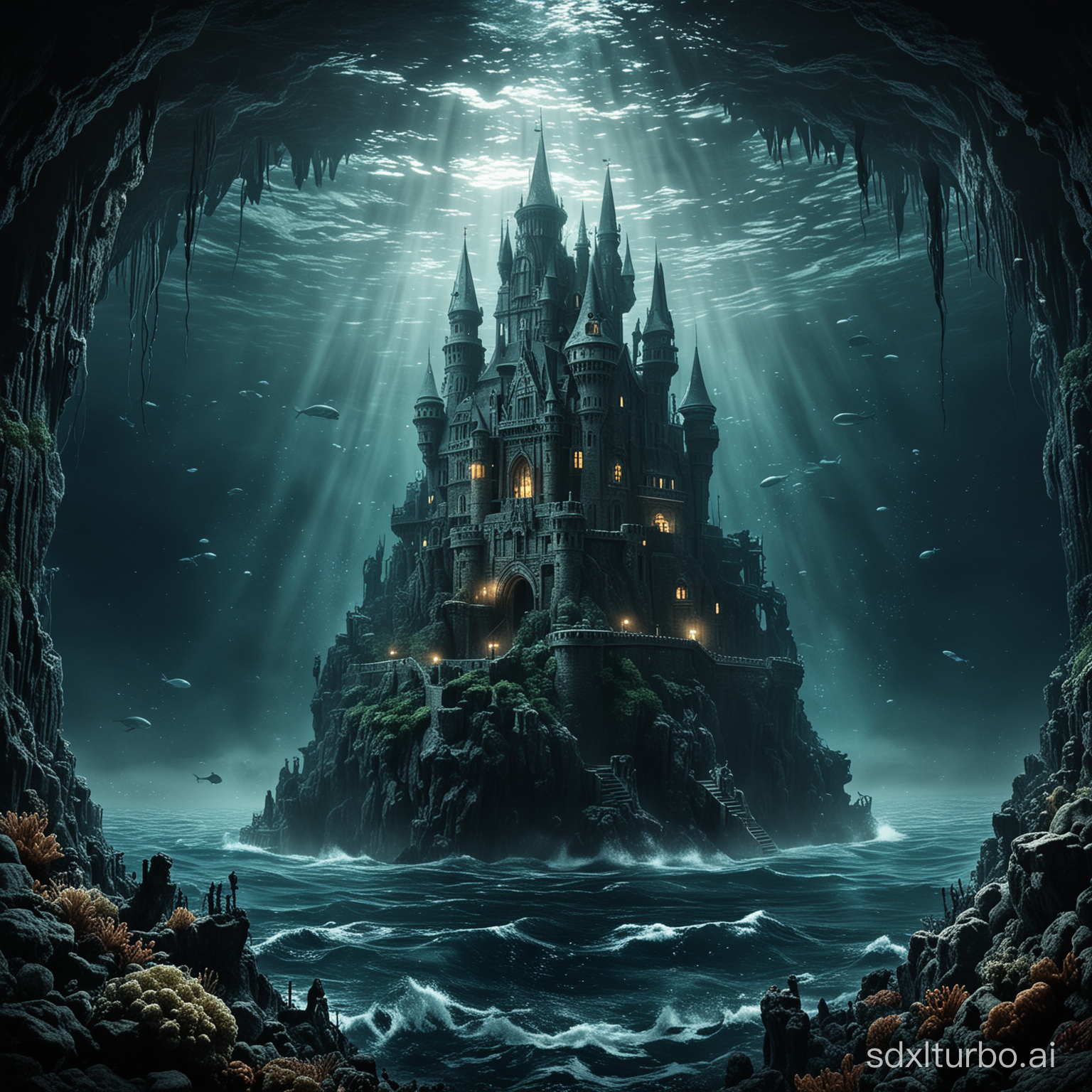 deep sea;castle